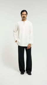 Tasor Modern Fit Collared Top - Off White