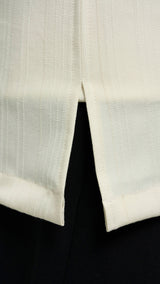 Tasor Modern Fit Collared Top Stripe - Off White