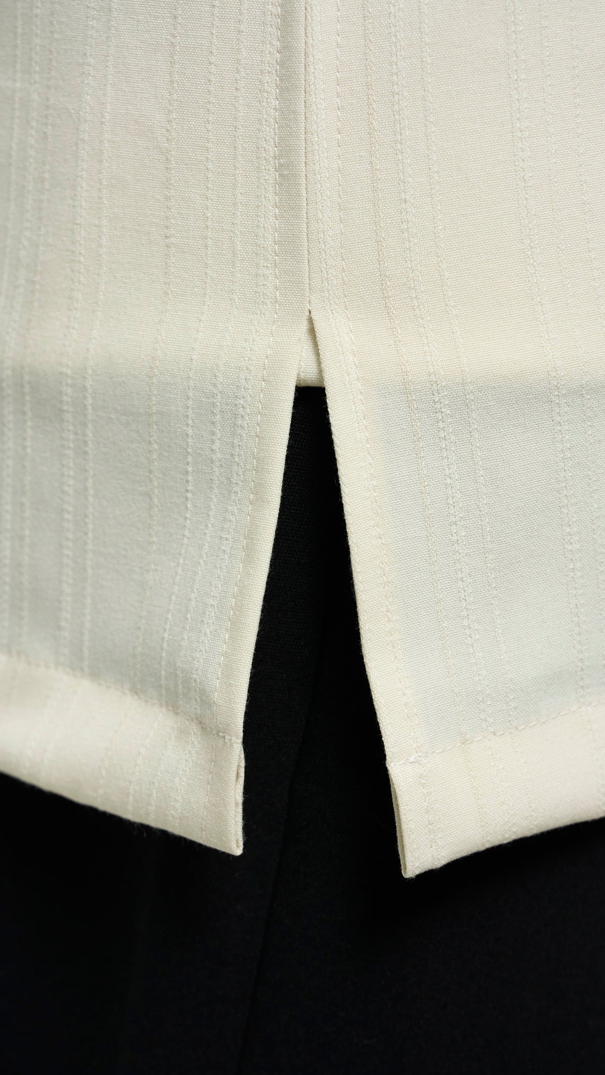 Tasor Modern Fit Collared Top Stripe - Off White