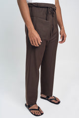 OG' Series Baju Melayu Teluk Belanga Klasik Seluar Ikat - Perang Tua