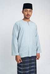 OG' Series Baju Melayu Teluk Belanga Klasik Seluar Ikat - Biru Muda