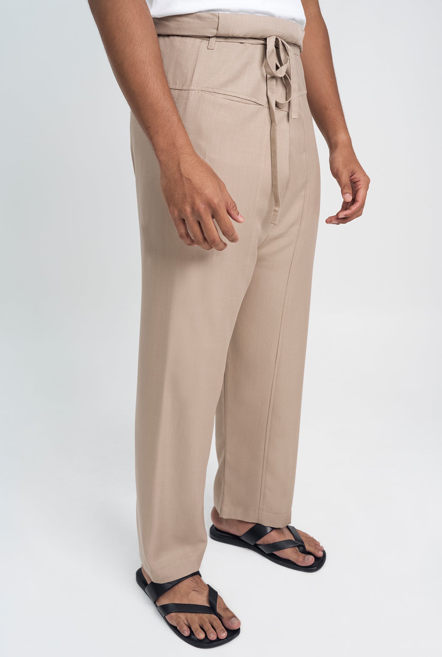 OG' Series Baju Melayu Teluk Belanga Klasik Seluar Ikat - Perang Abu