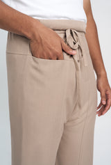 OG' Series Baju Melayu Teluk Belanga Klasik Seluar Ikat - Perang Abu