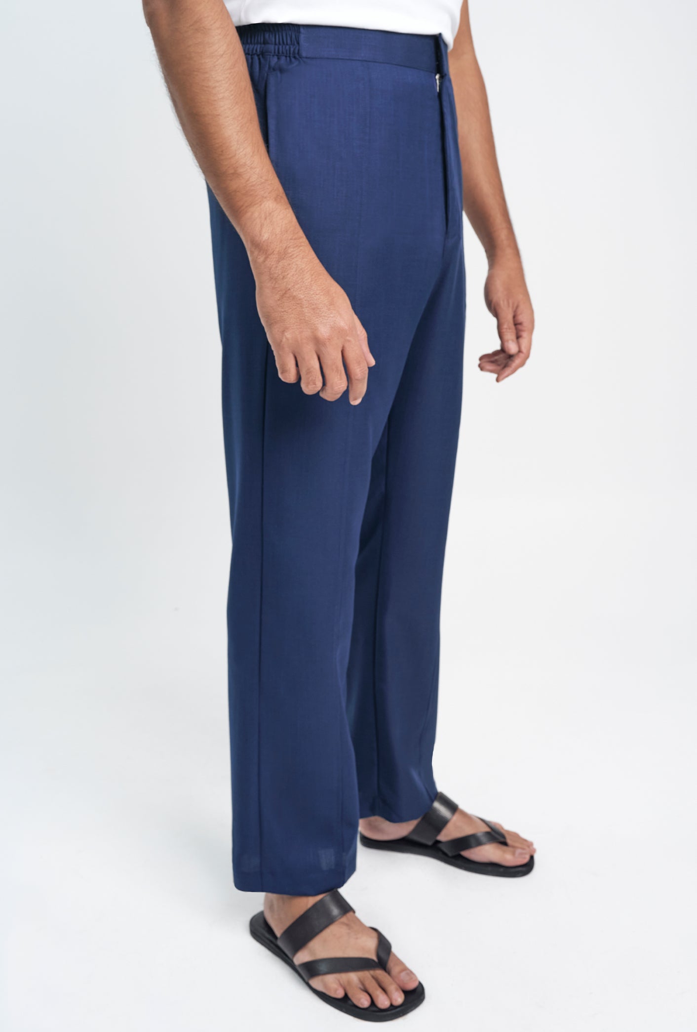 OG' Series Baju Melayu Teluk Belanga Klasik Seluar Moden - Biru Gelap