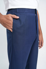 OG' Series Baju Melayu Teluk Belanga Klasik Seluar Moden - Biru Gelap