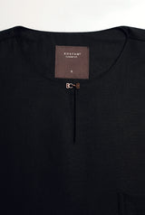 OG' Series Baju Melayu Teluk Belanga Klasik Seluar Ikat - Hitam Tundra