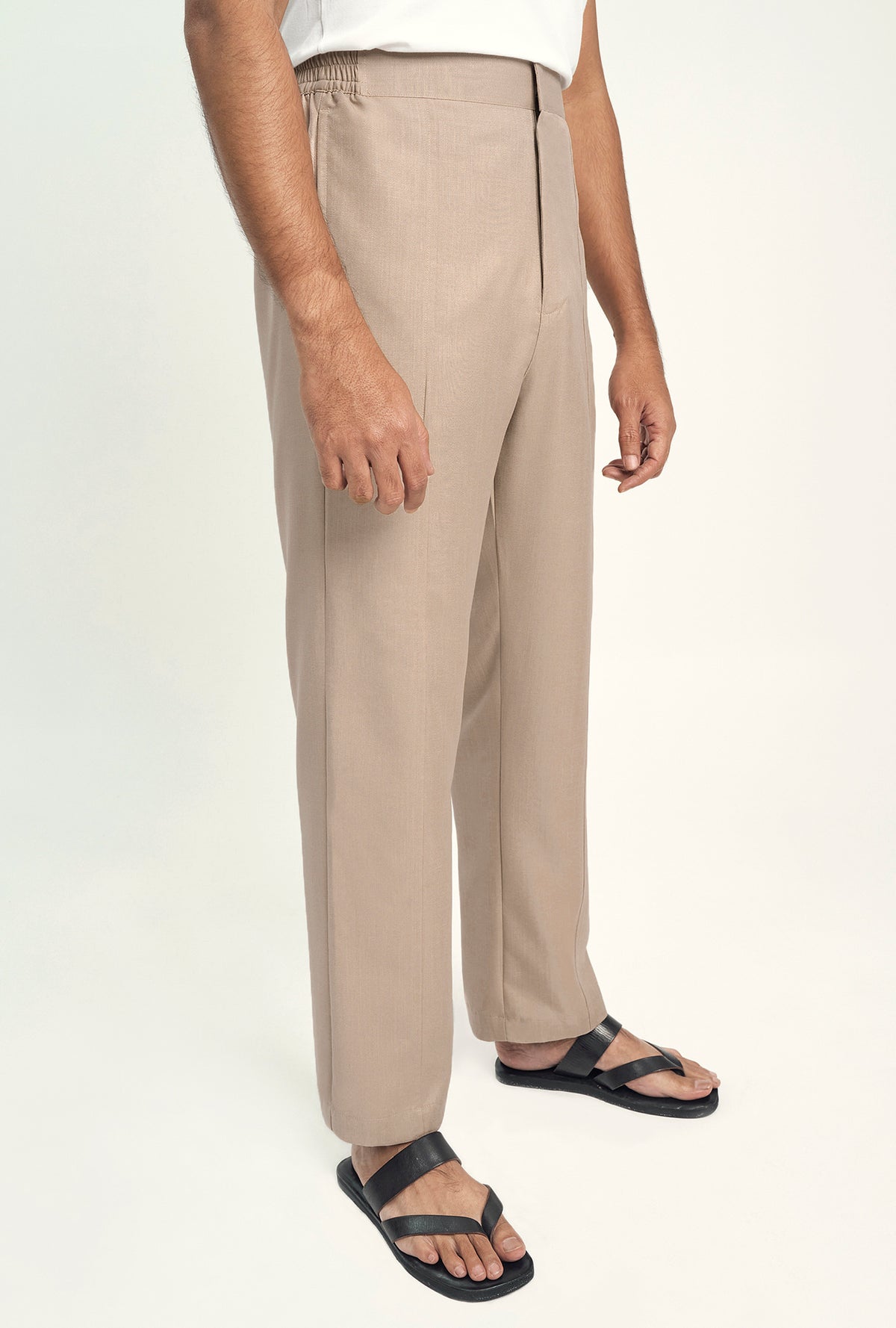 OG' Series Baju Melayu Teluk Belanga Klasik Seluar Moden - Perang Abu