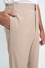 OG' Series Baju Melayu Teluk Belanga Klasik Seluar Moden - Perang Abu