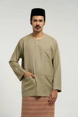 OG' Series Baju Melayu Teluk Belanga Klasik Seluar Moden - Hijau Lumut