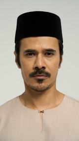 OG' Series Baju Melayu Teluk Belanga Klasik Seluar Moden - Perang Abu