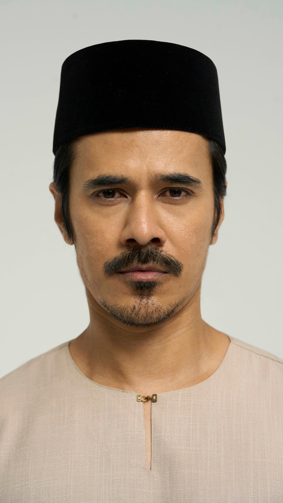 OG' Series Baju Melayu Teluk Belanga Klasik Seluar Moden - Perang Abu