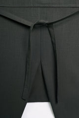 OG' Series Baju Melayu Teluk Belanga Klasik Seluar Ikat - Hijau Arang