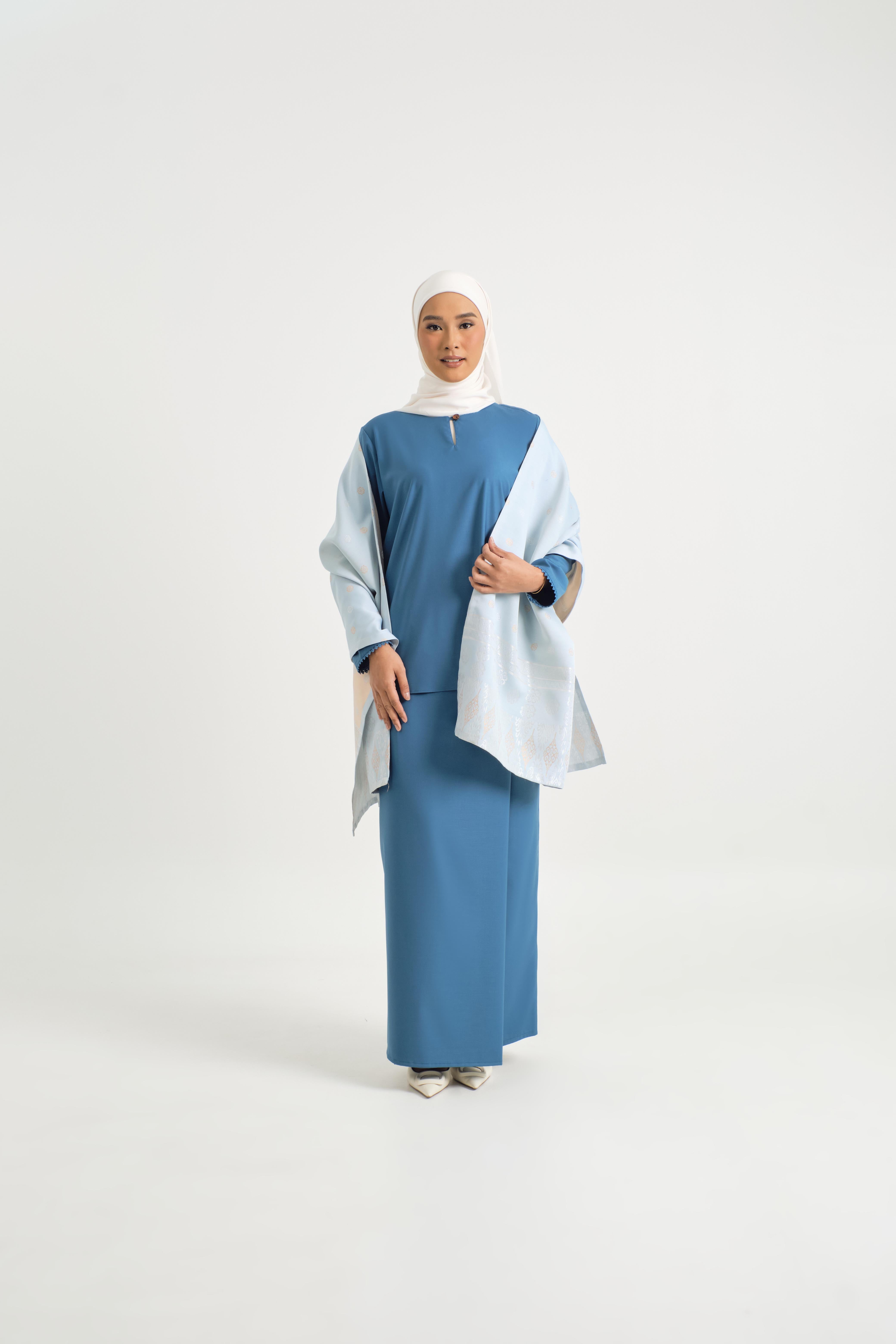 Patawali Baju Kurung - Ocean Blue