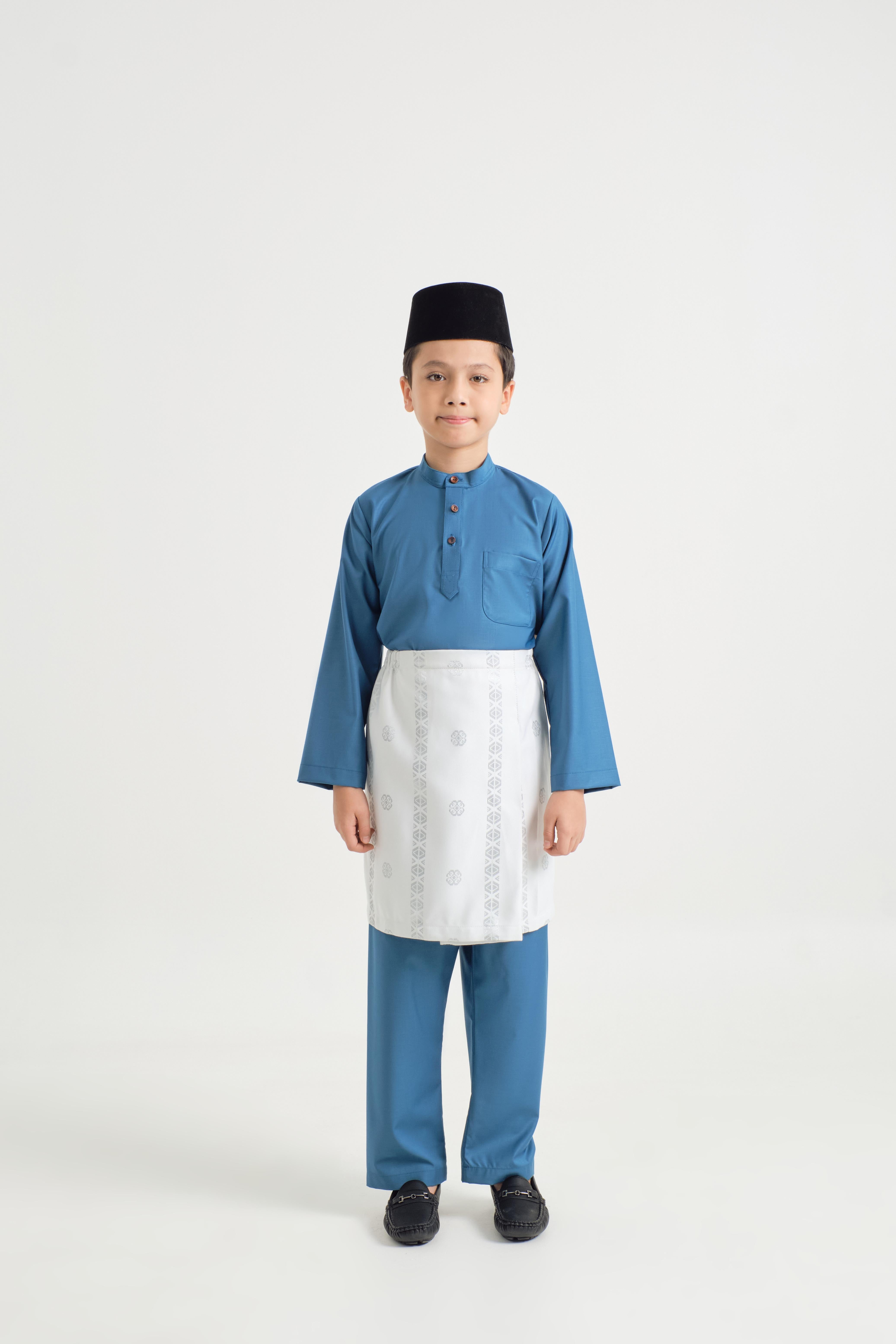 Patawali Boys Baju Melayu Cekak Musang - Ocean Blue