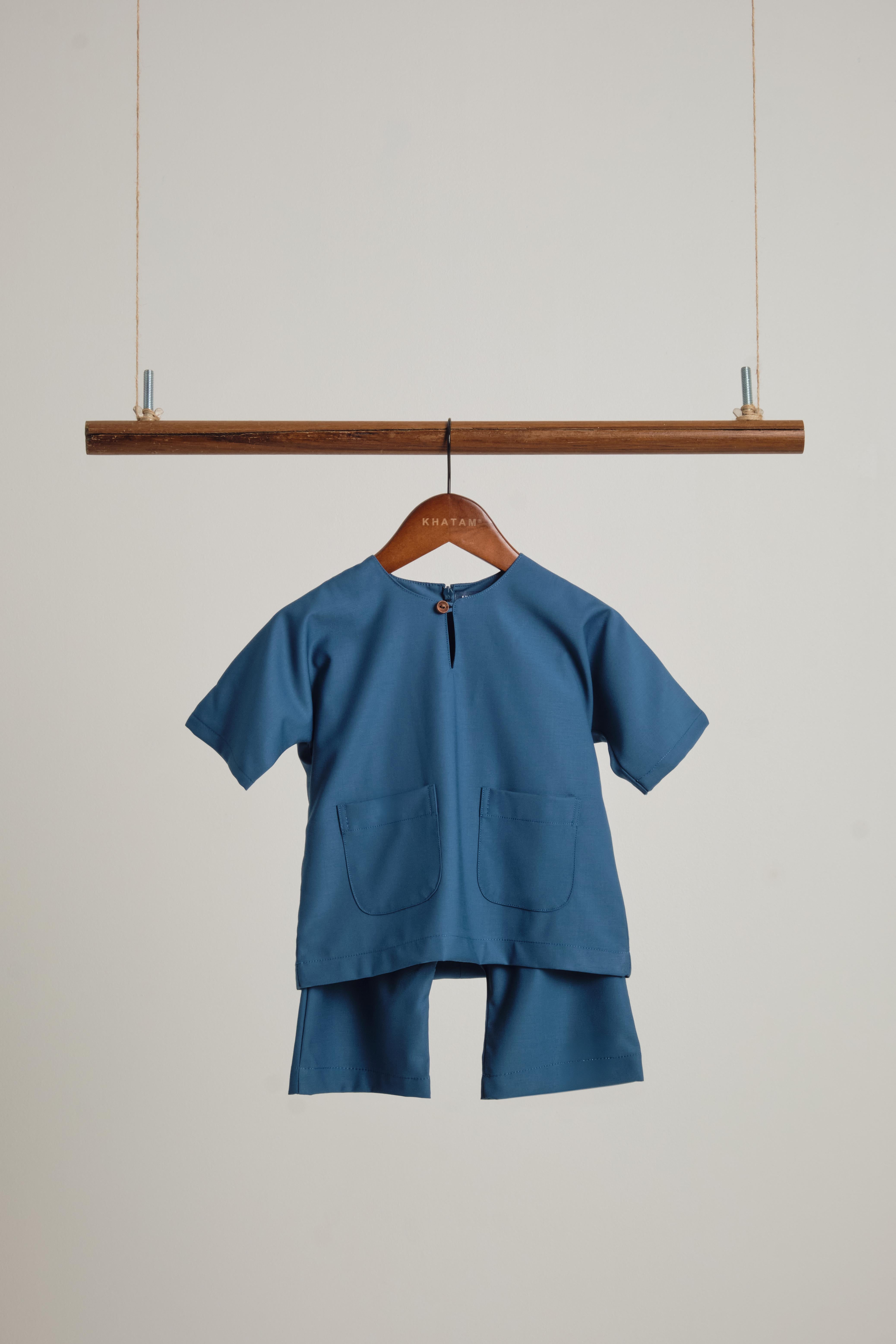 Patawali Baby Boys Baju Melayu Teluk Belanga - Ocean Blue