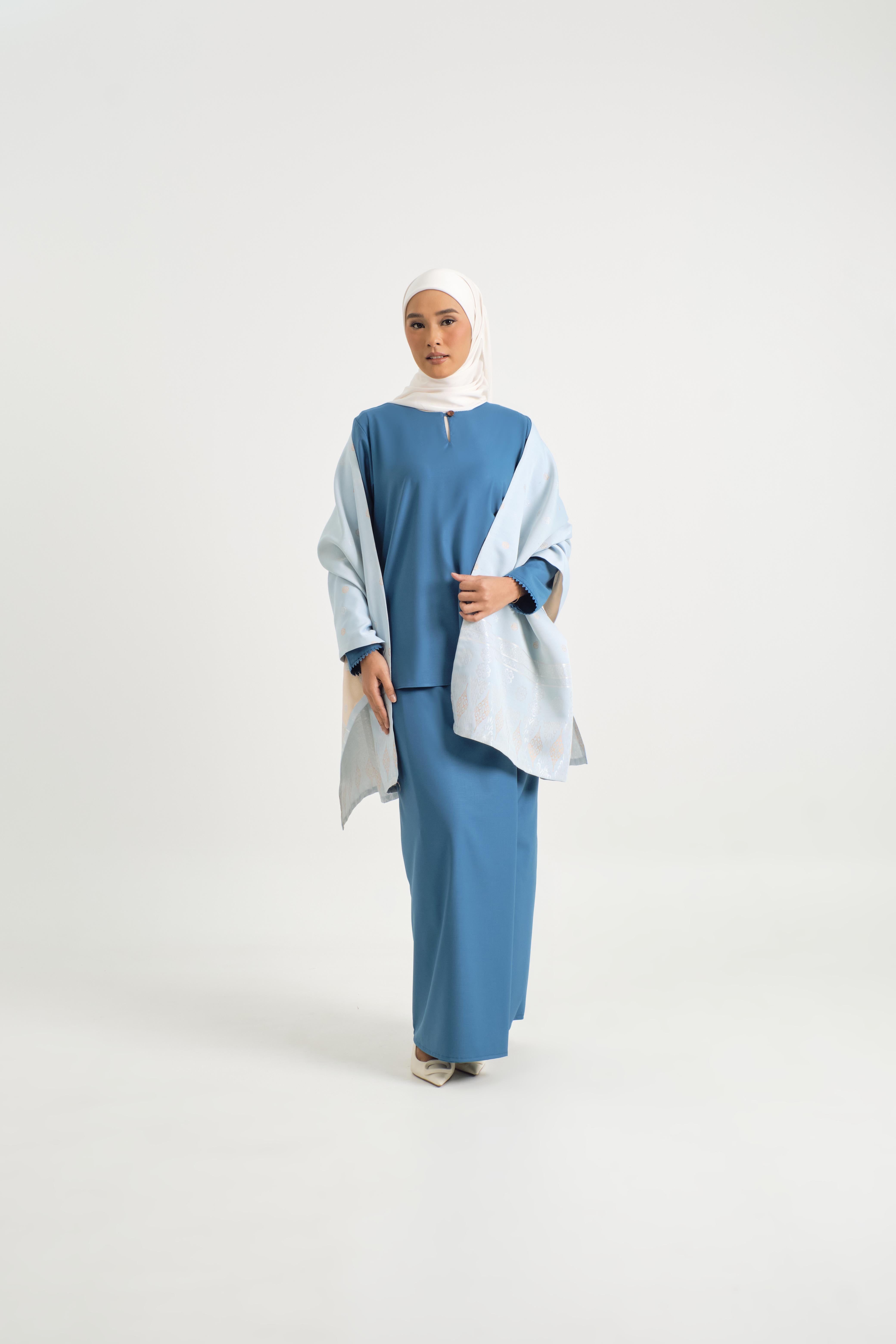 Patawali Baju Kurung - Ocean Blue