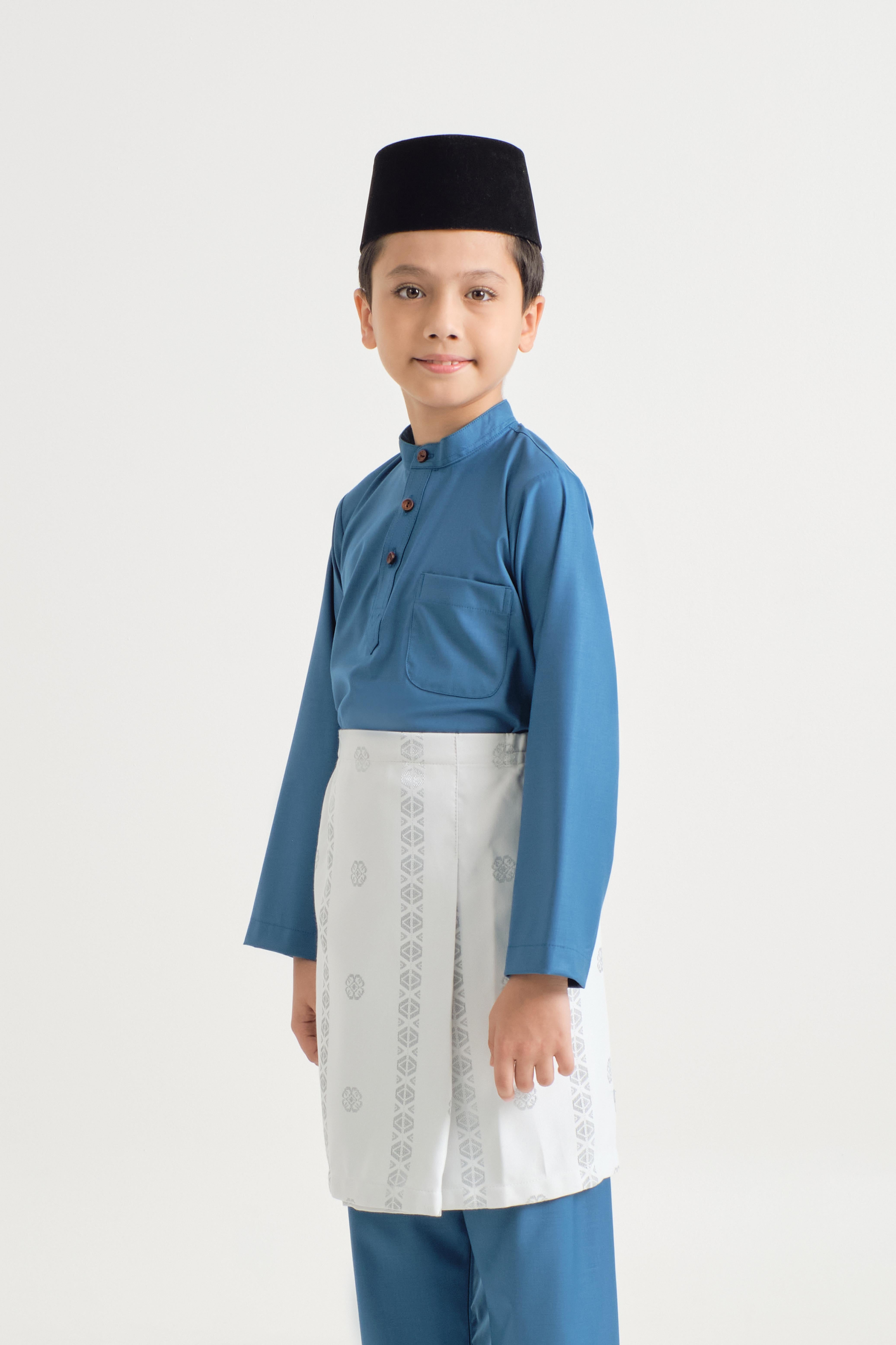 Patawali Boys Baju Melayu Cekak Musang - Ocean Blue