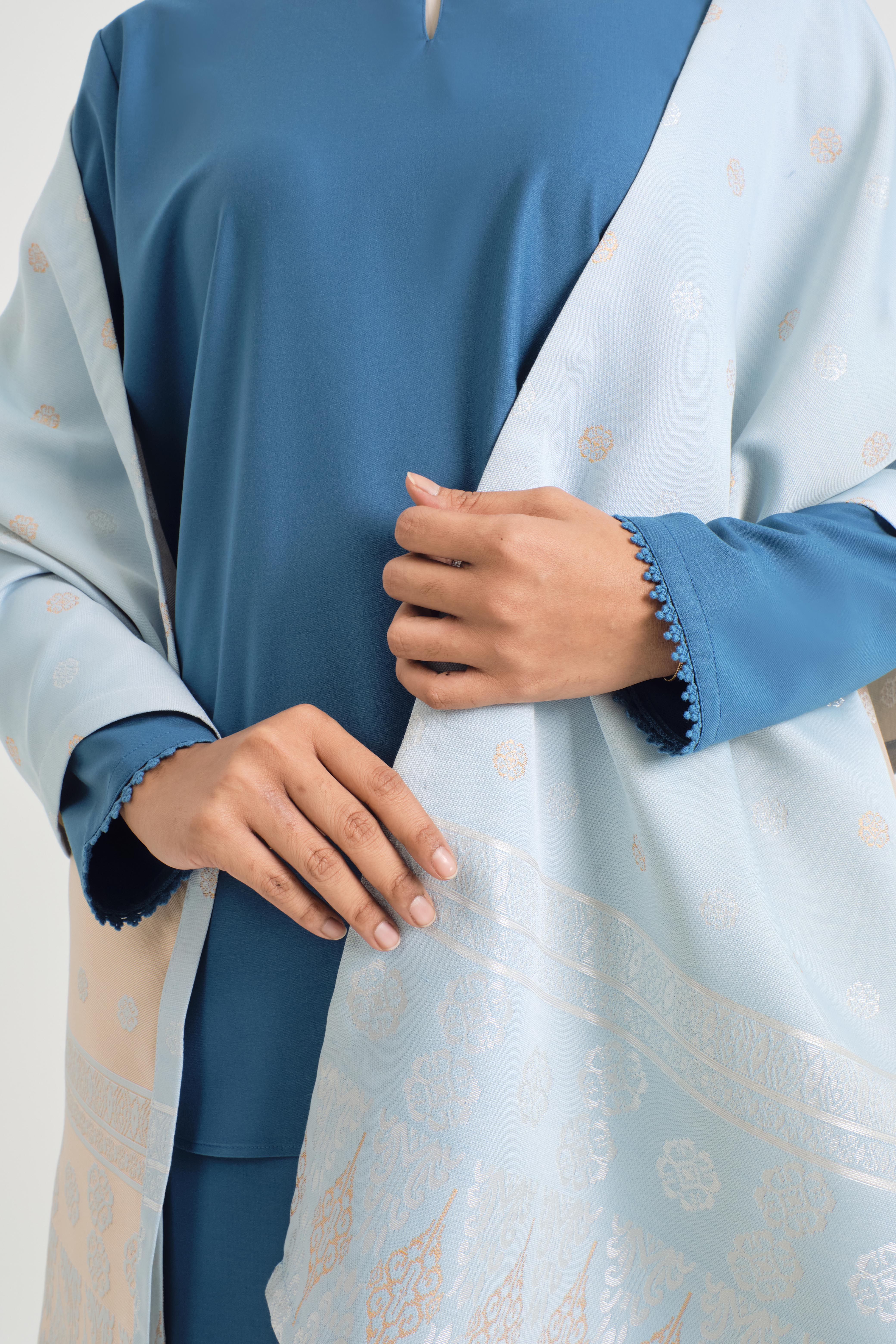 Patawali Baju Kurung - Ocean Blue