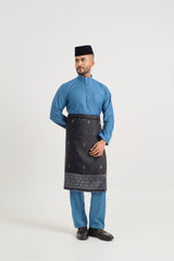 Patawali Baju Melayu Cekak Musang - Ocean Blue