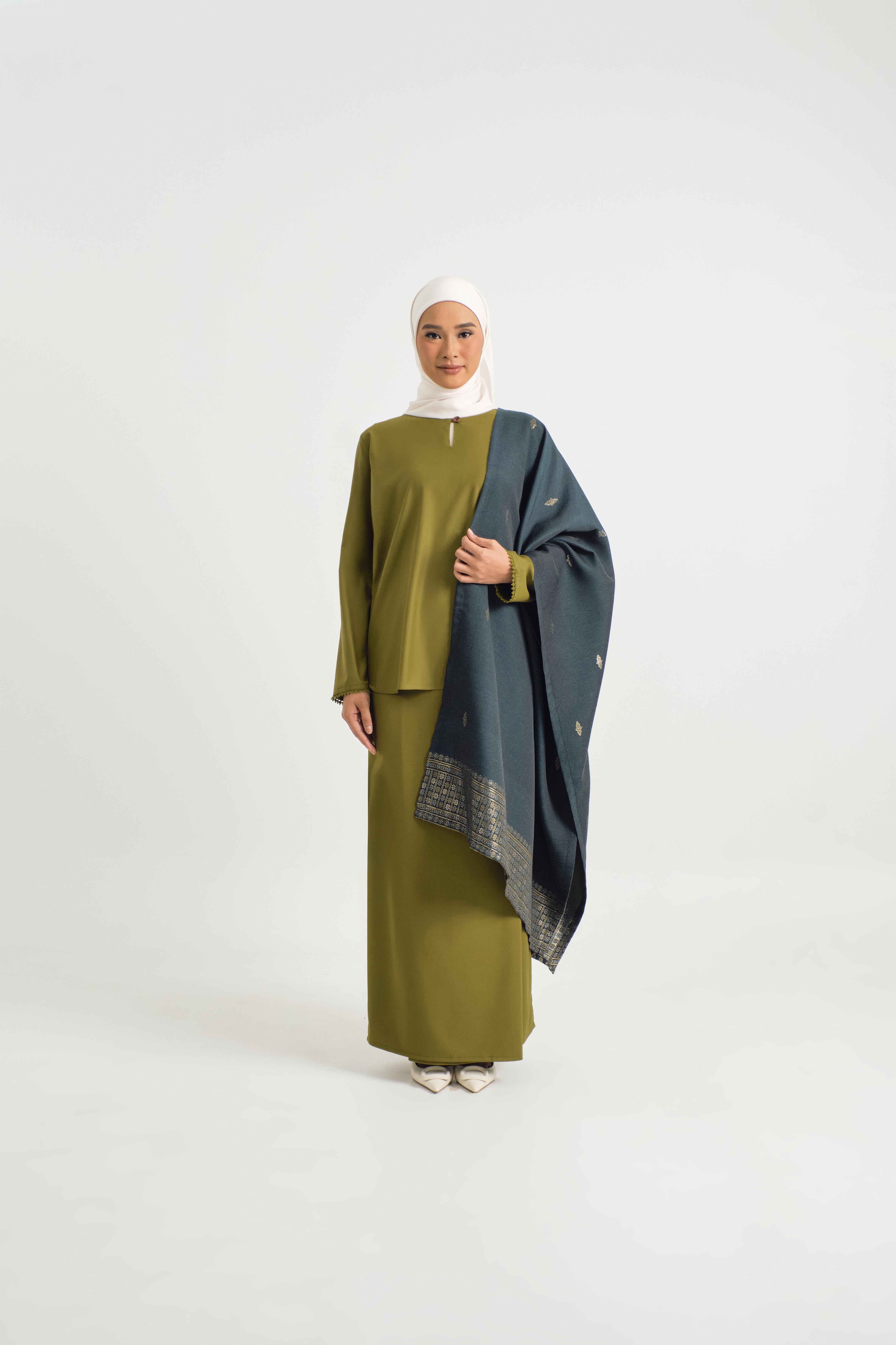 Patawali Baju Kurung - Olive Green