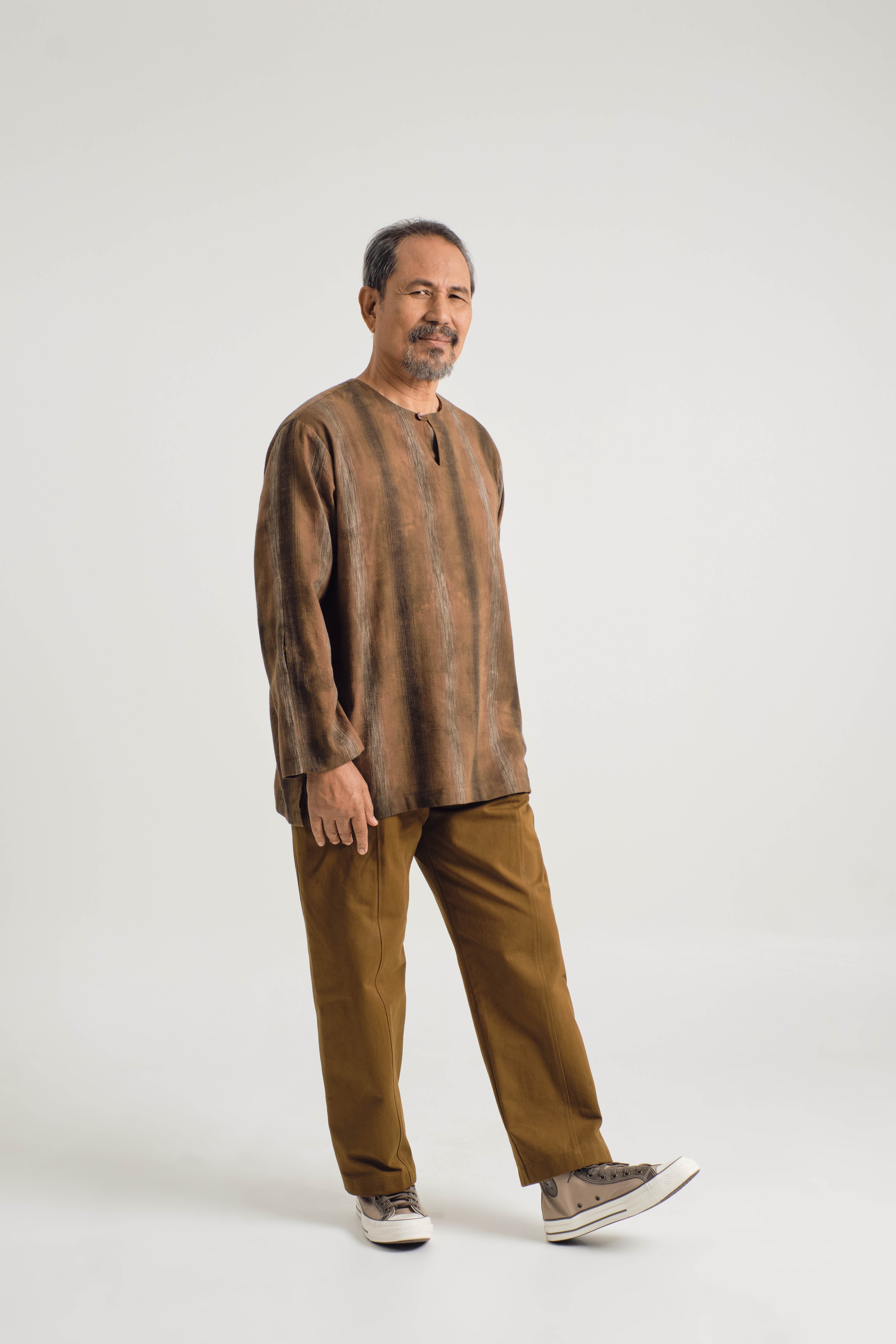 KHATAM x M.NASIR : Classic Fit Cotton Top - Olive Green