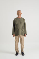 Pangku Plain Men Top Classic Fit - Olive Green
