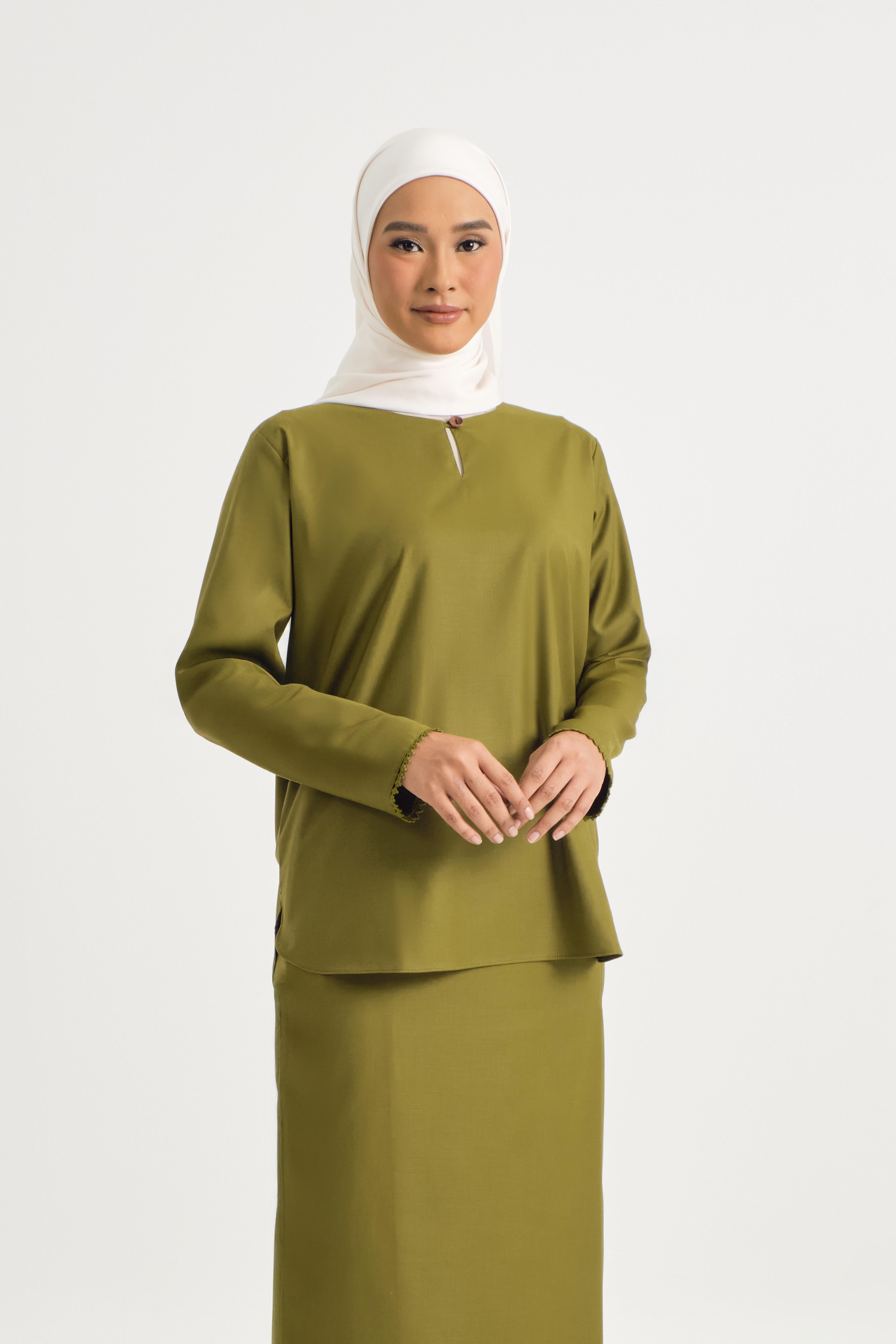 Patawali Baju Kurung - Olive Green