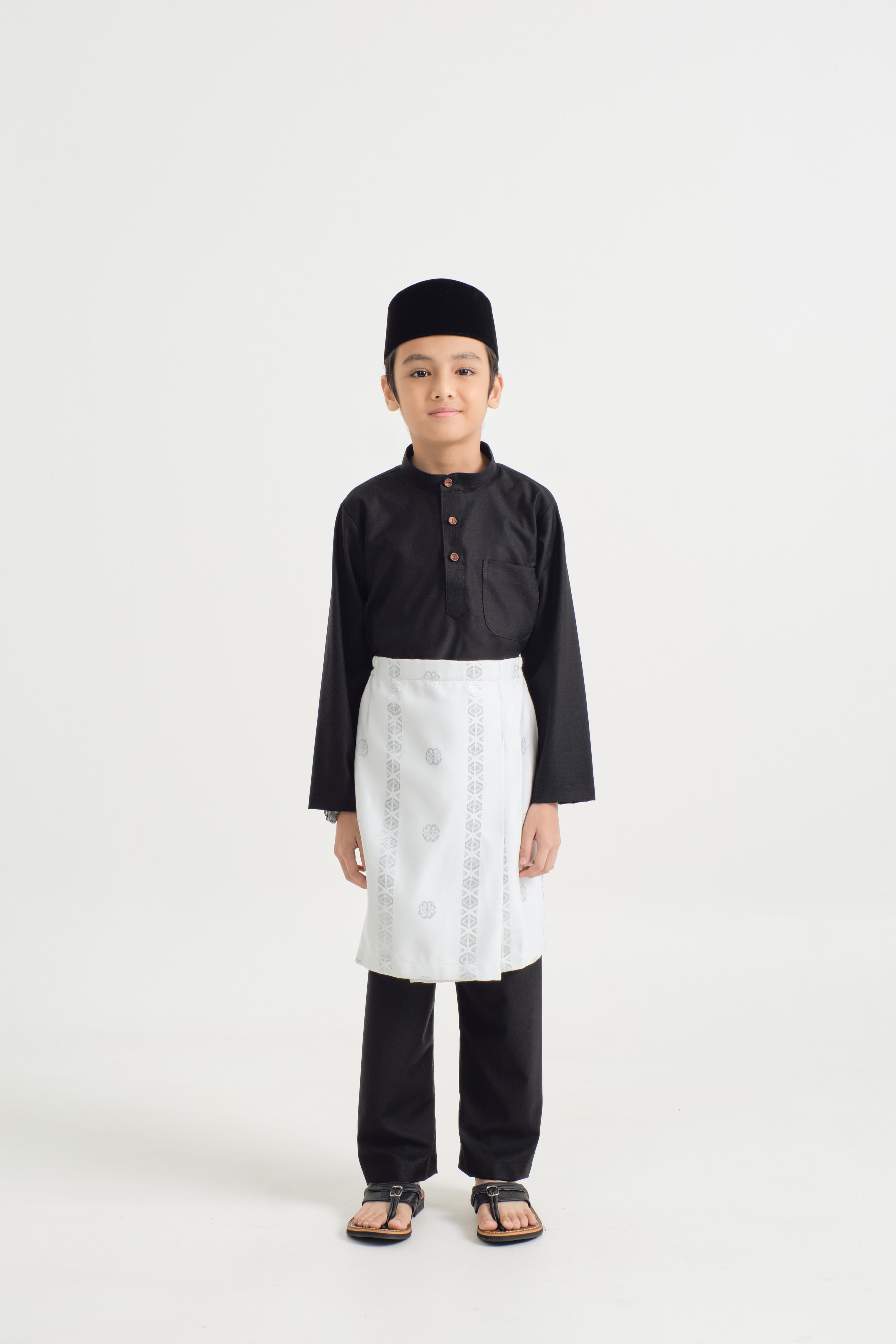 Patawali Boys Baju Melayu Cekak Musang - Opal Black