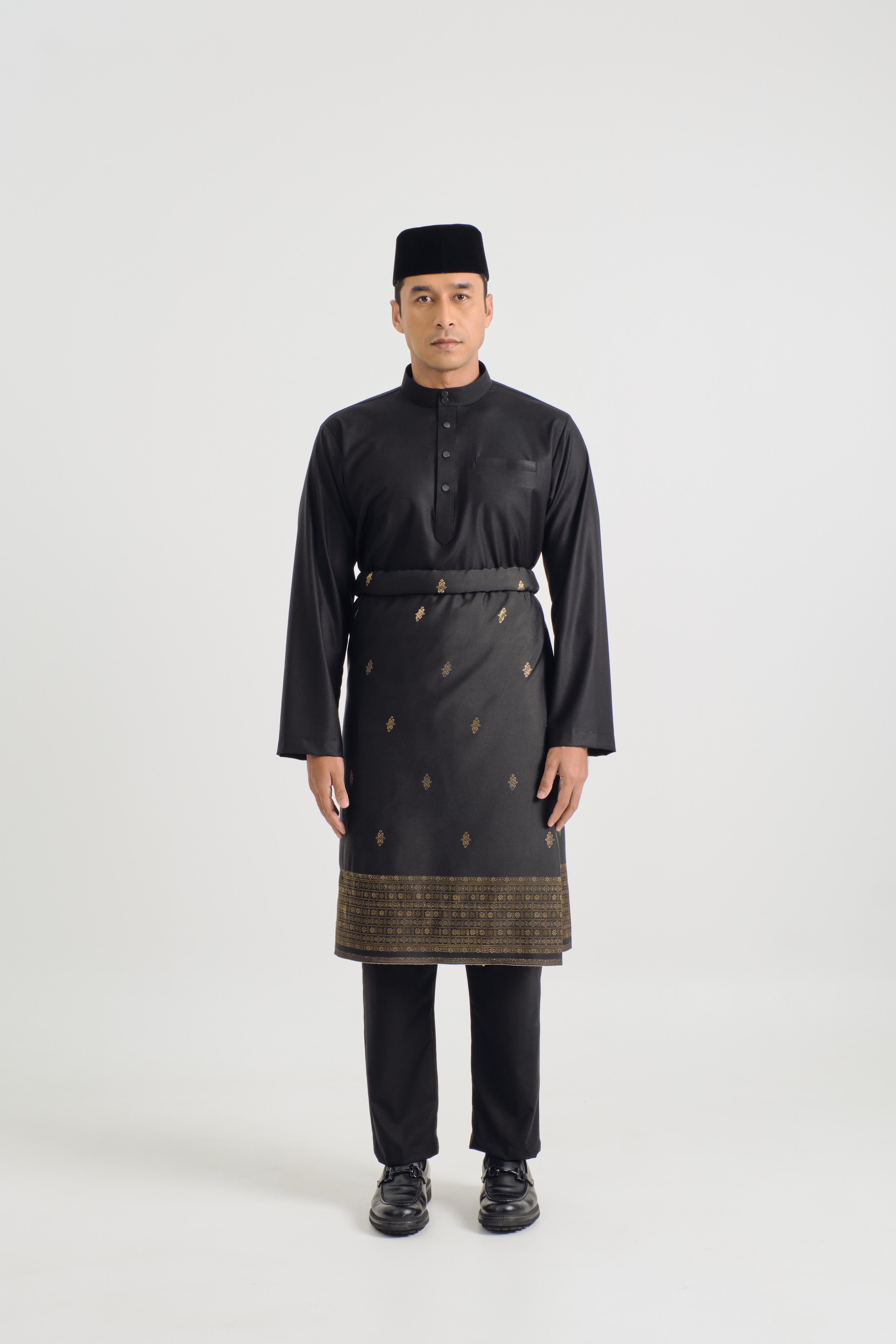 Patawali Baju Melayu Cekak Musang - Opal Black