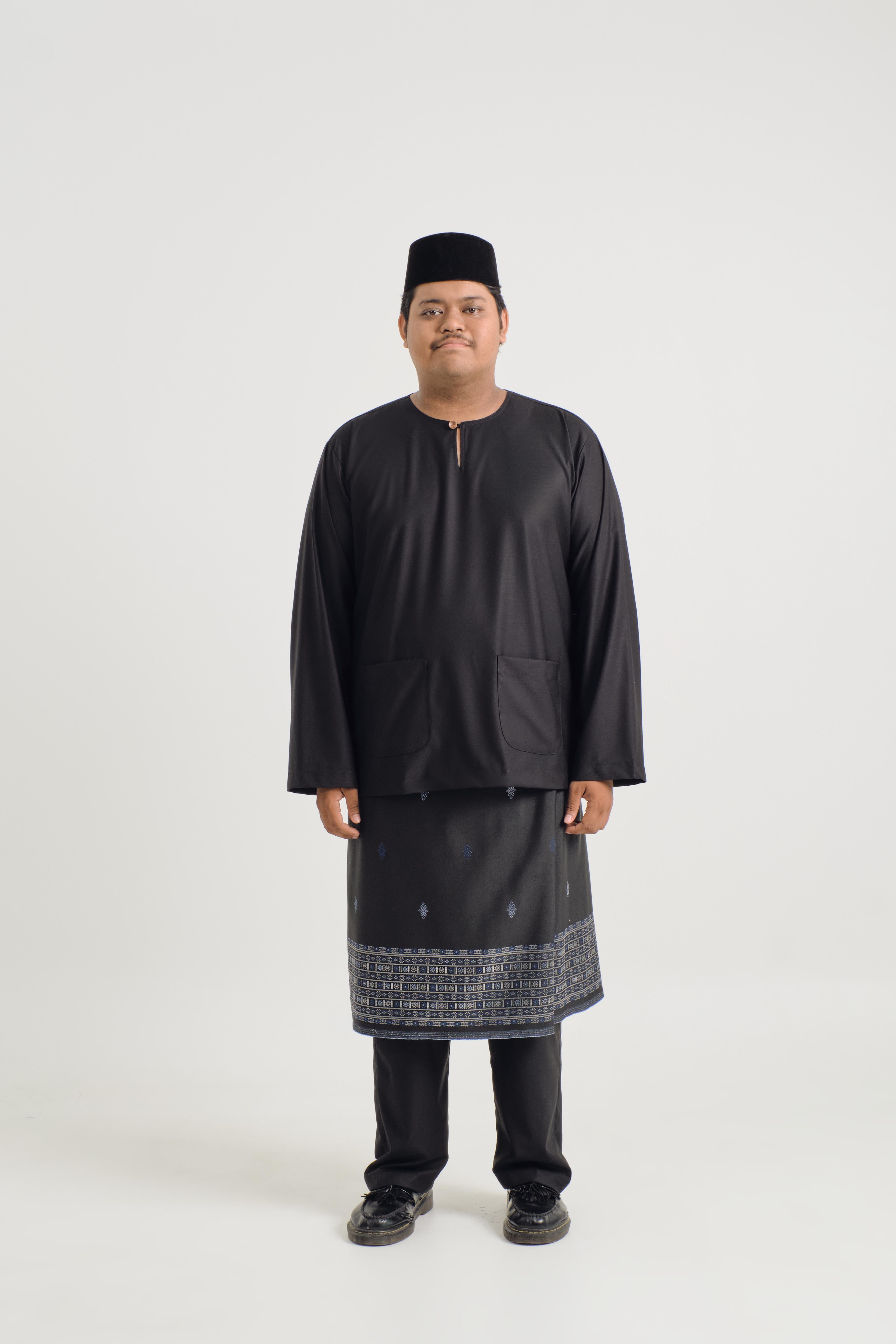 Patawali Modern Fit Baju Melayu Teluk Belanga - Opal Black