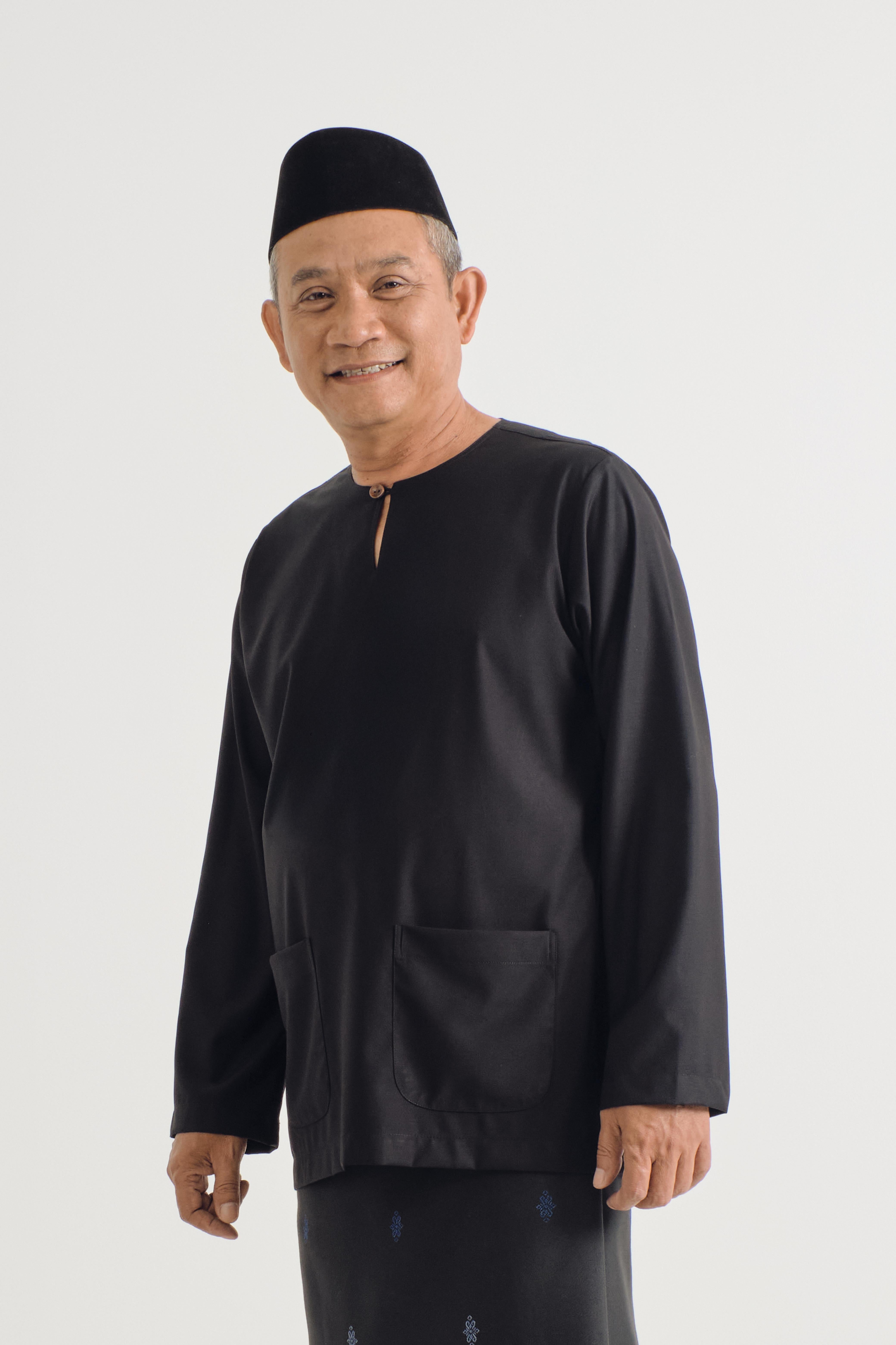 Patawali Modern Fit Baju Melayu Teluk Belanga - Opal Black