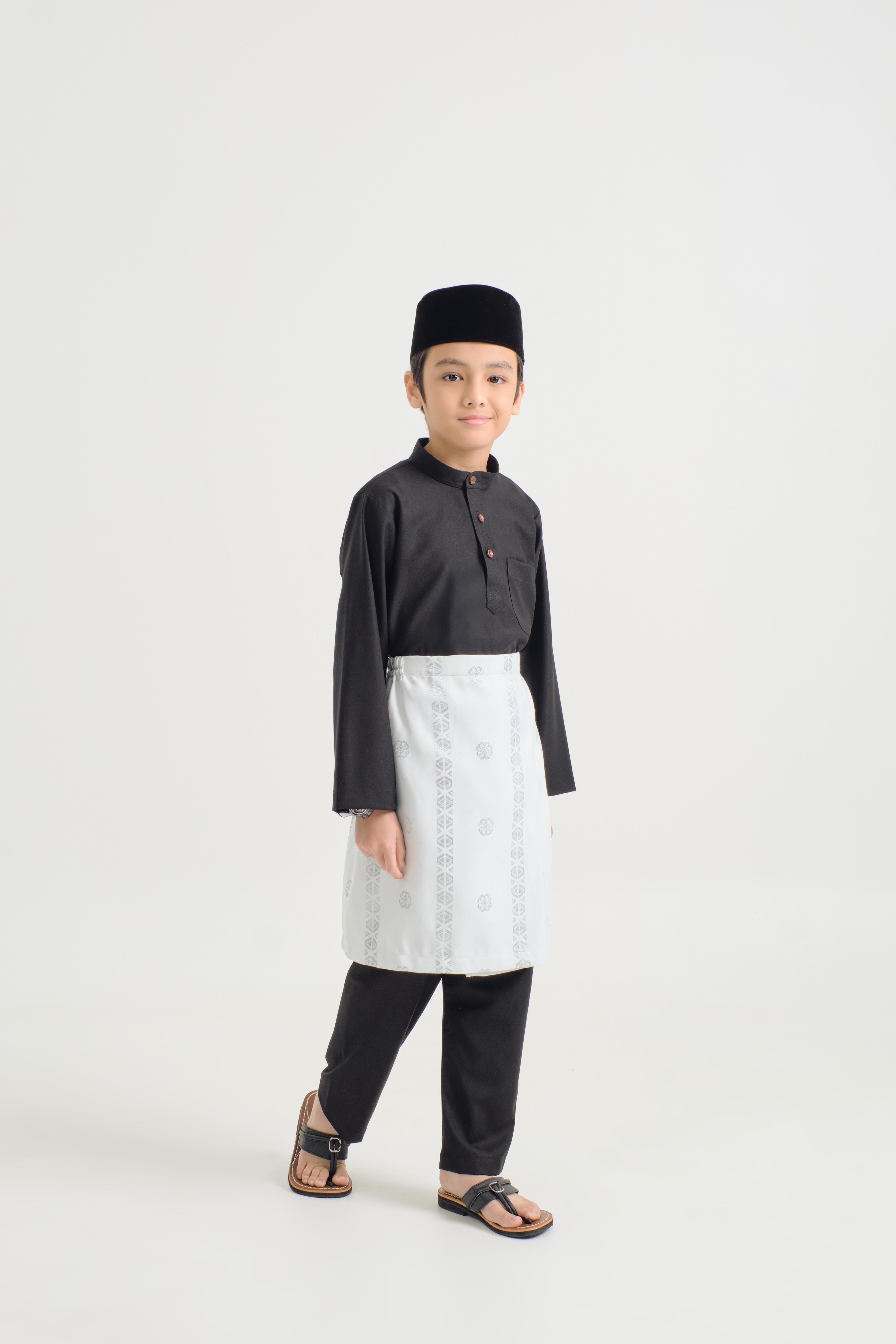 Patawali Boys Baju Melayu Cekak Musang - Opal Black