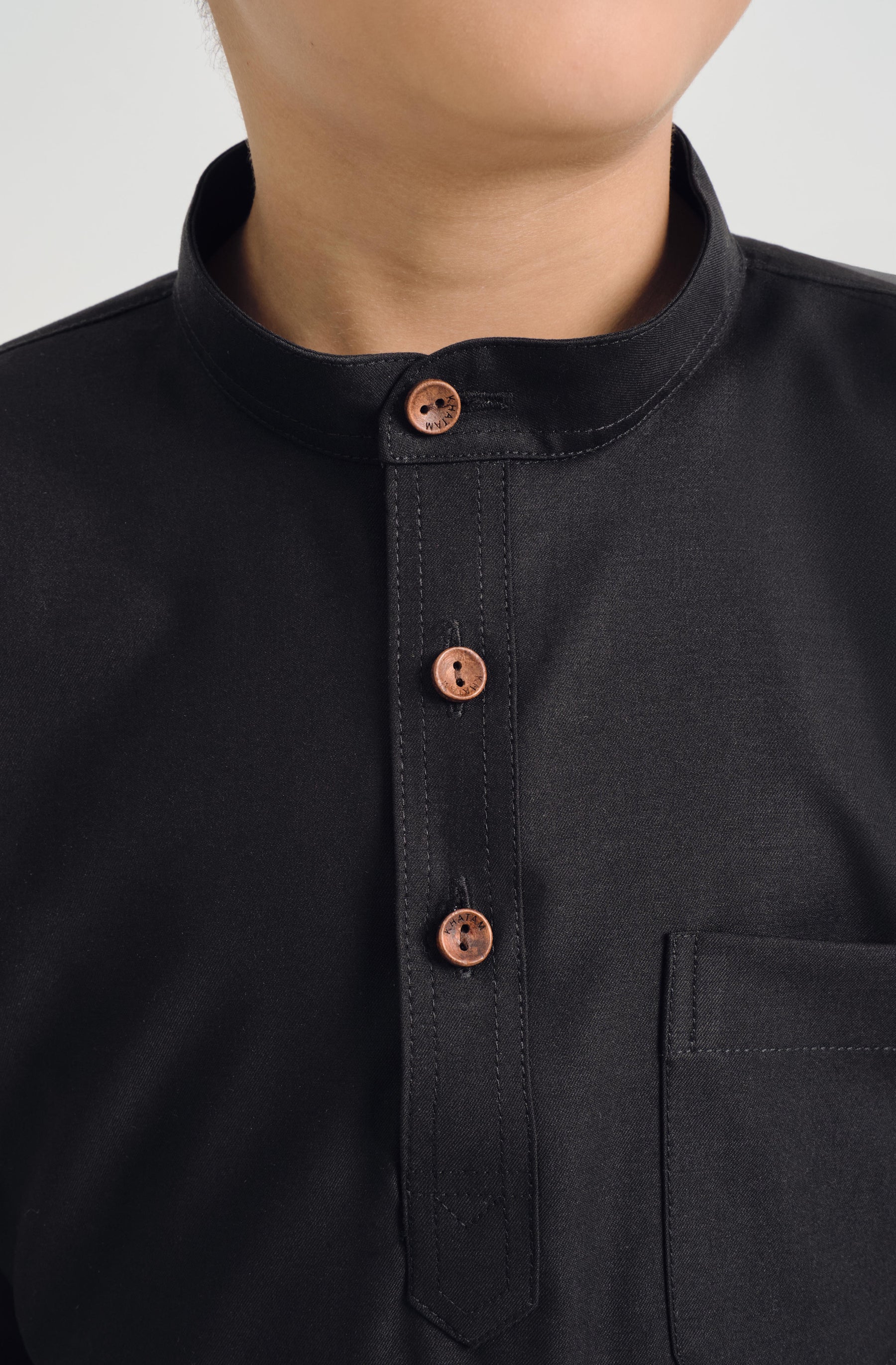 Patawali Boys Baju Melayu Cekak Musang - Opal Black