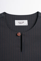 Pasak Modern Fit Top Quarter Sleeves - Deep Grey