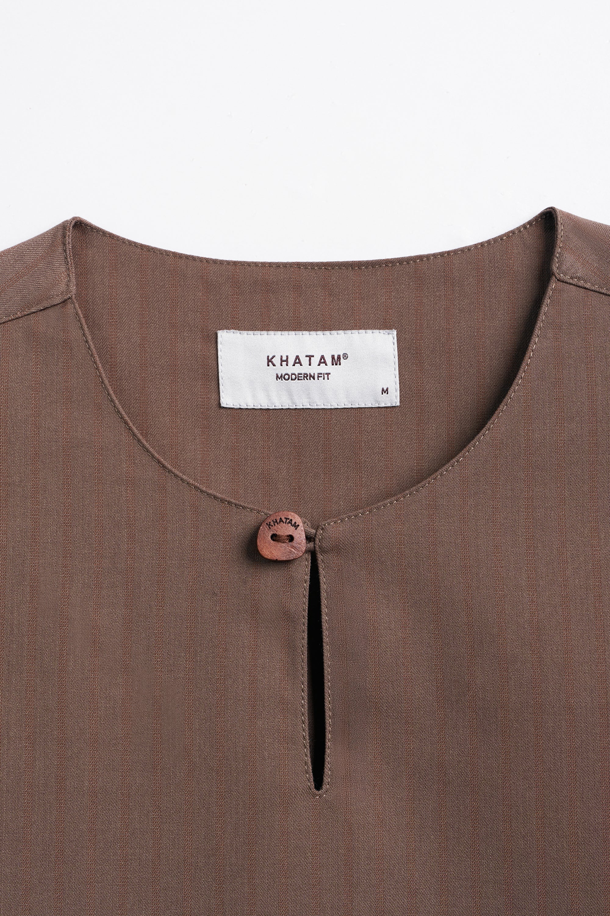 Pasak Modern Fit Top Quarter Sleeves - Brown