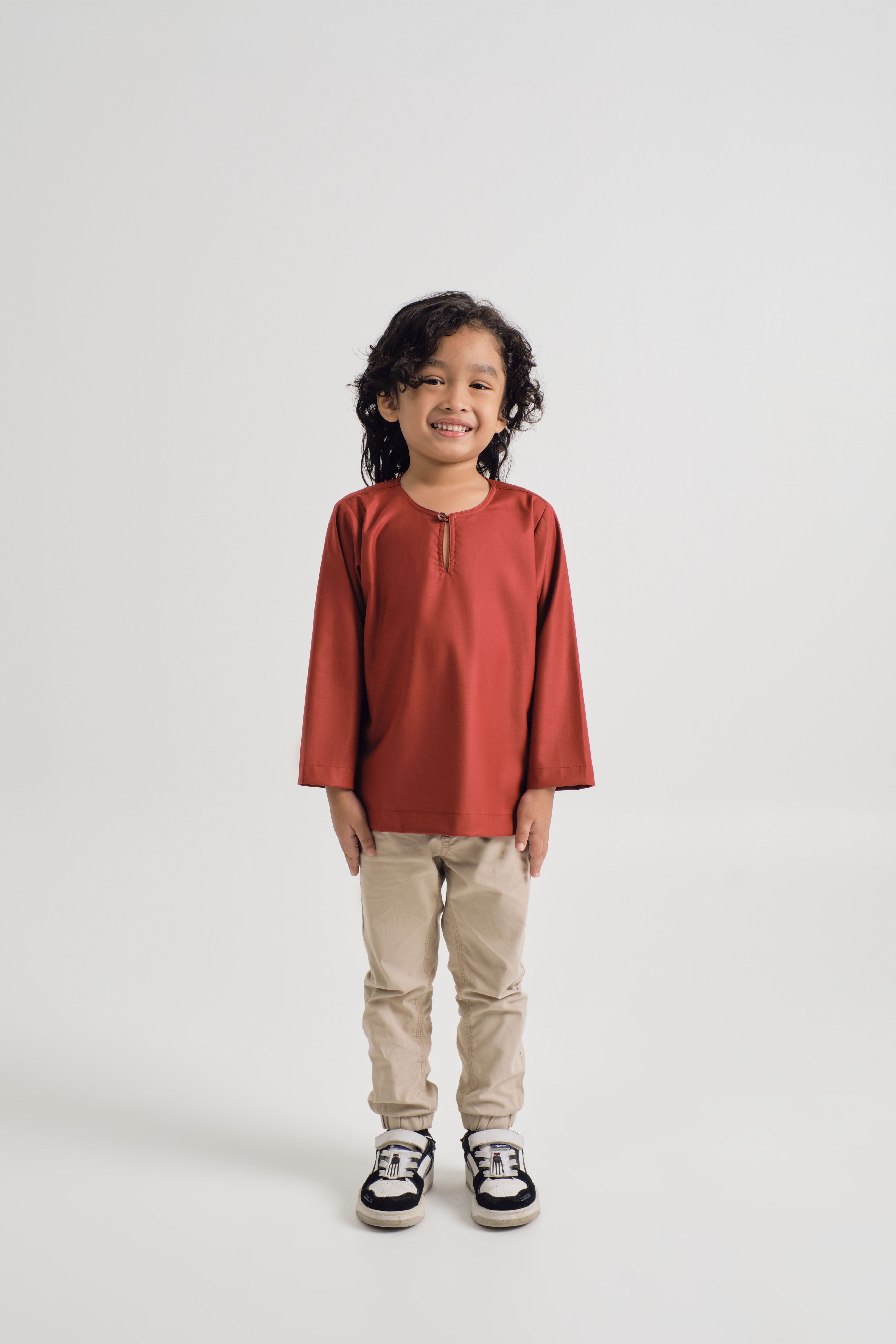 Patawali Boys Top - Brick Red