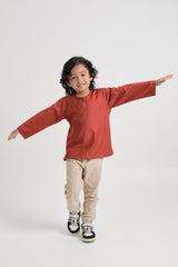 Patawali Boys Top - Brick Red