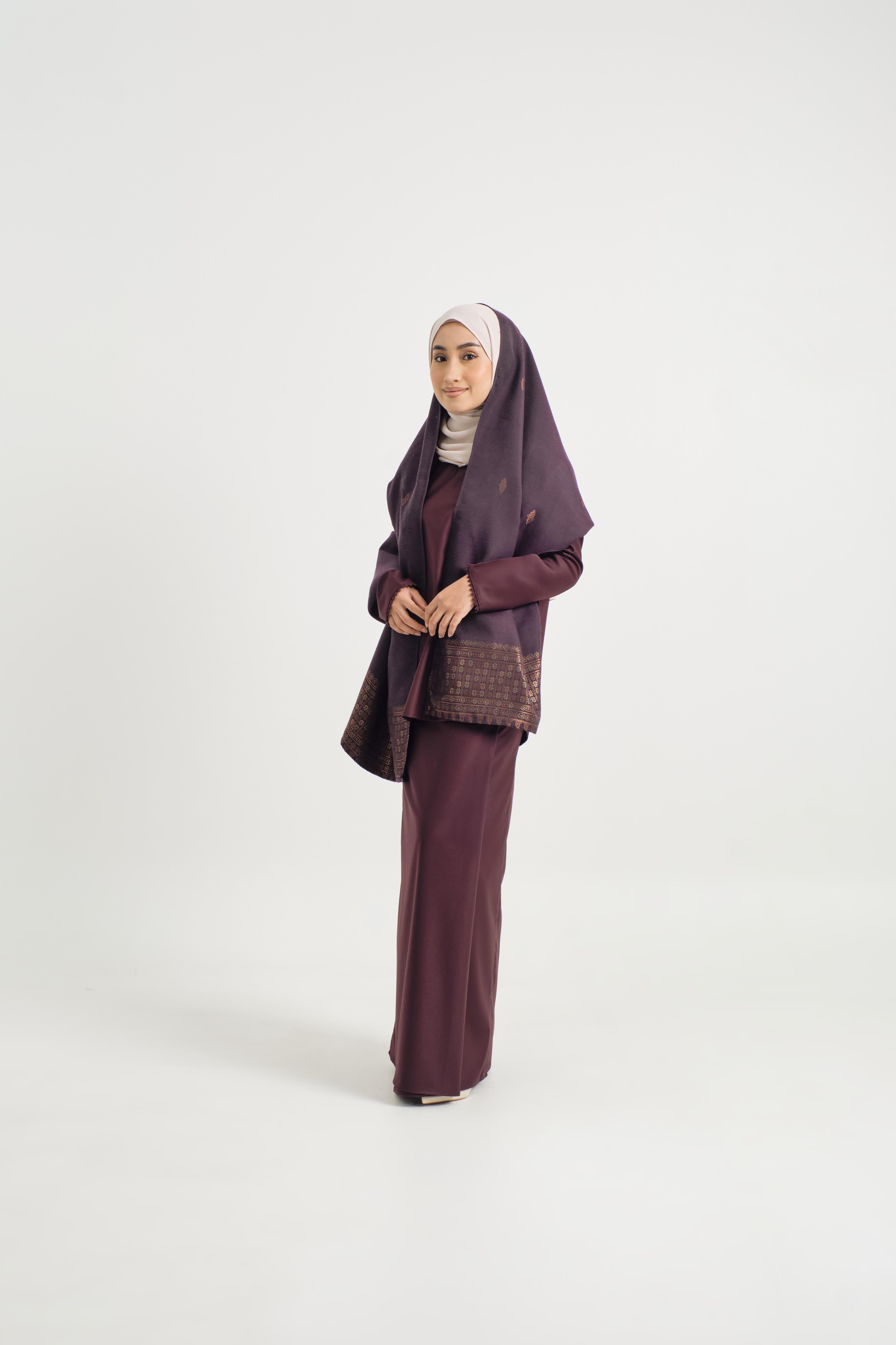 Patawali Baju Kurung - Plum