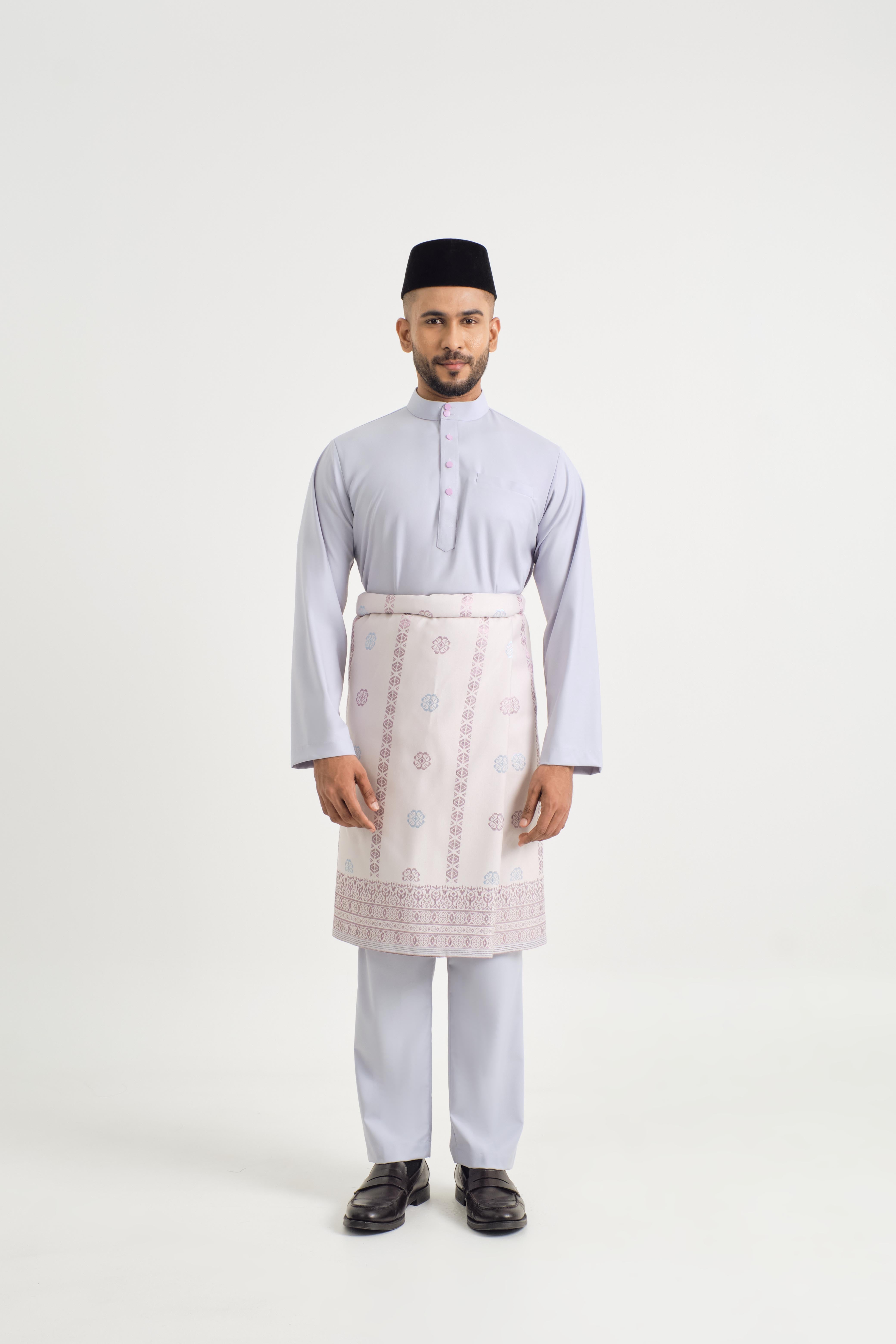 Patawali Baju Melayu Cekak Musang - Pale Plum