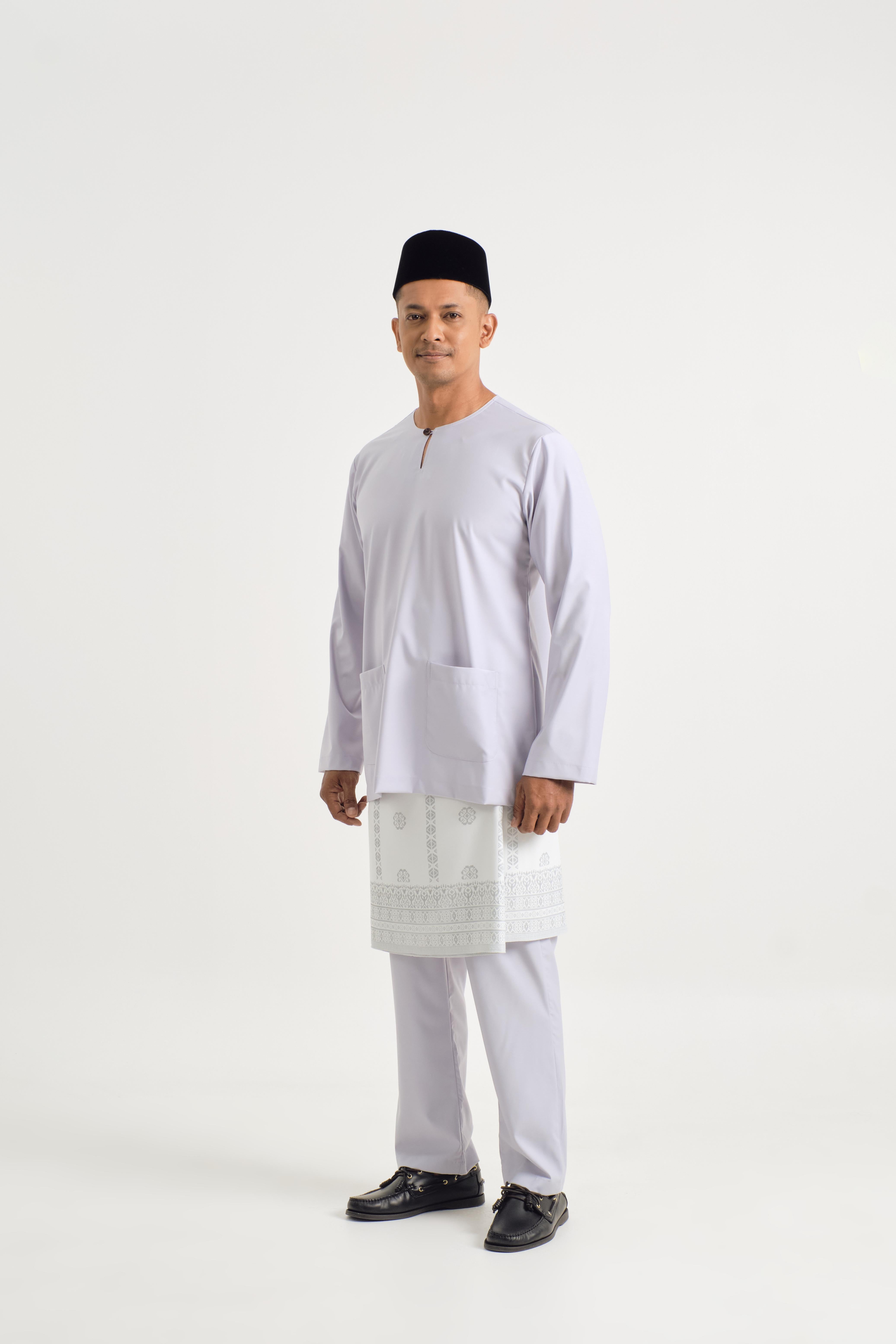 Patawali Modern Fit Baju Melayu Teluk Belanga - Pale Plum