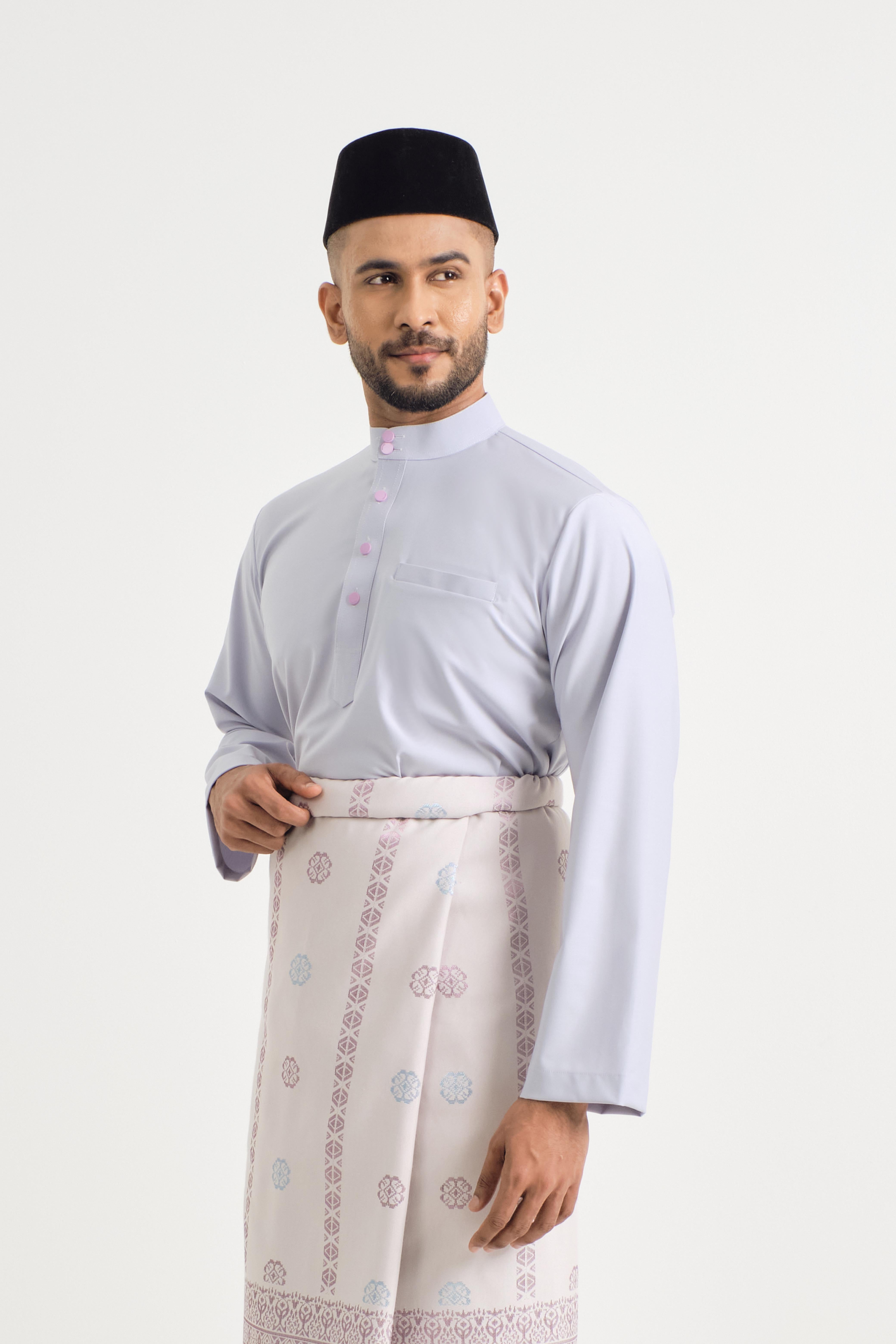 Patawali Baju Melayu Cekak Musang - Pale Plum