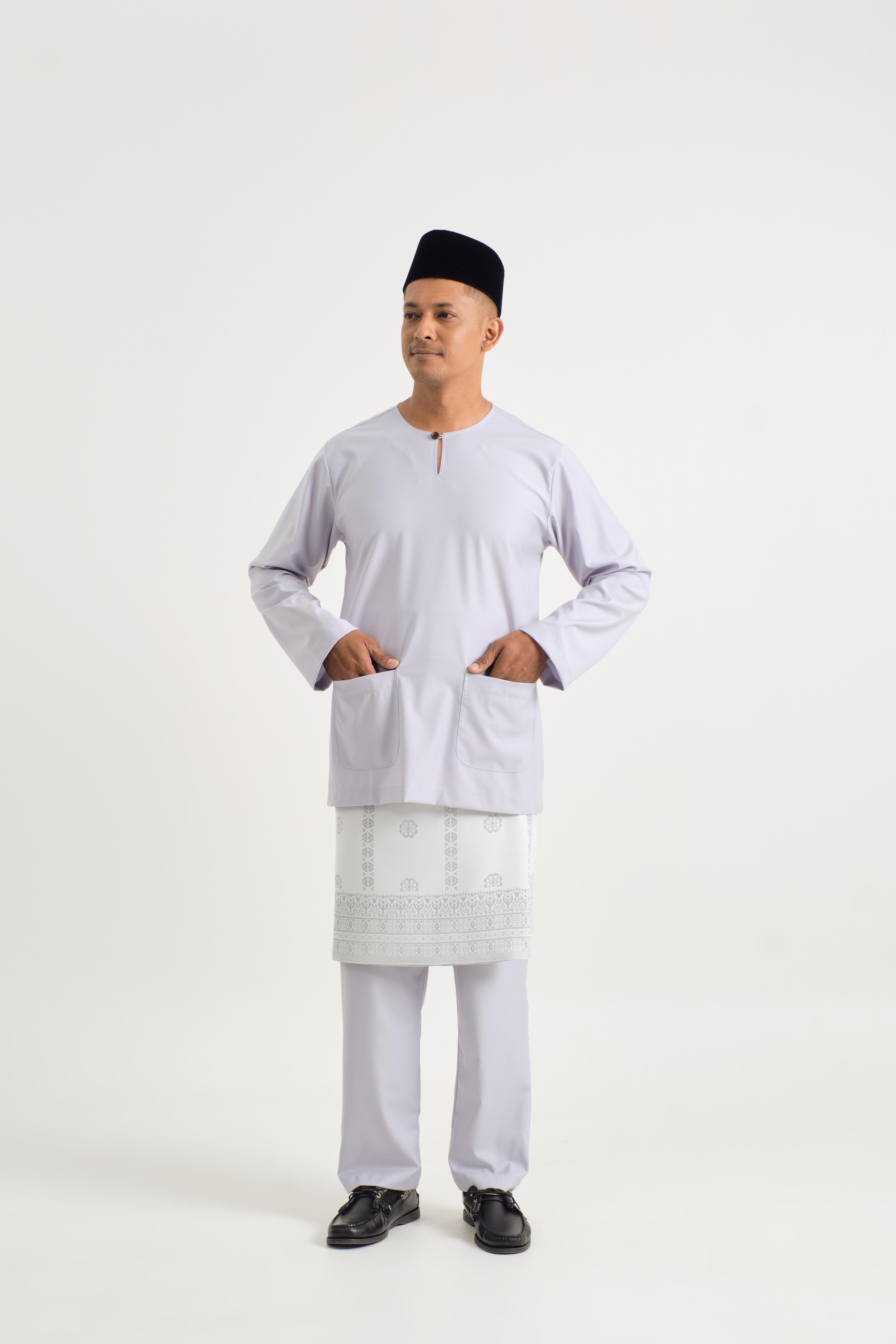 Patawali Modern Fit Baju Melayu Teluk Belanga - Pale Plum