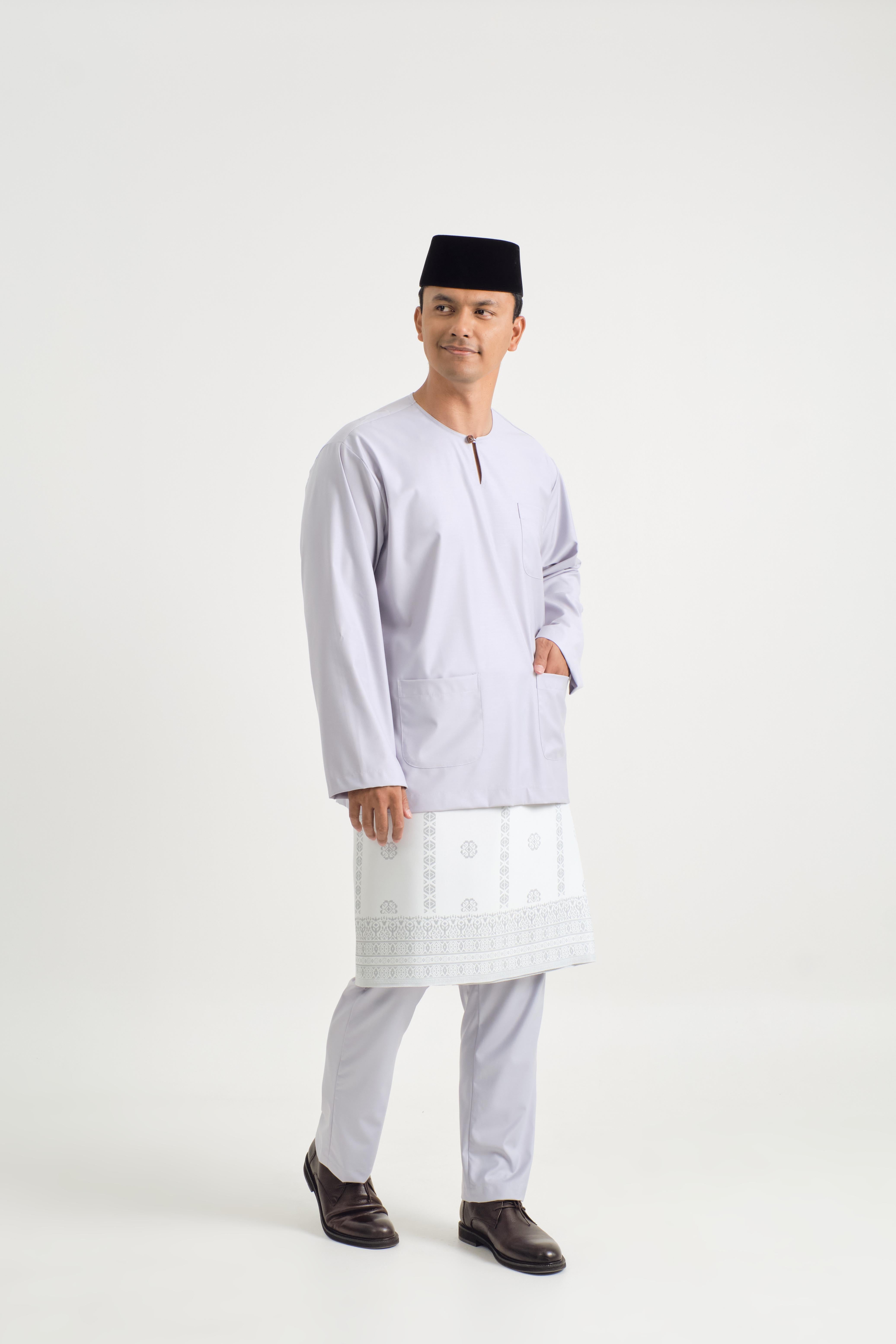 Patawali Classic Fit Baju Melayu Teluk Belanga - Pale Plum