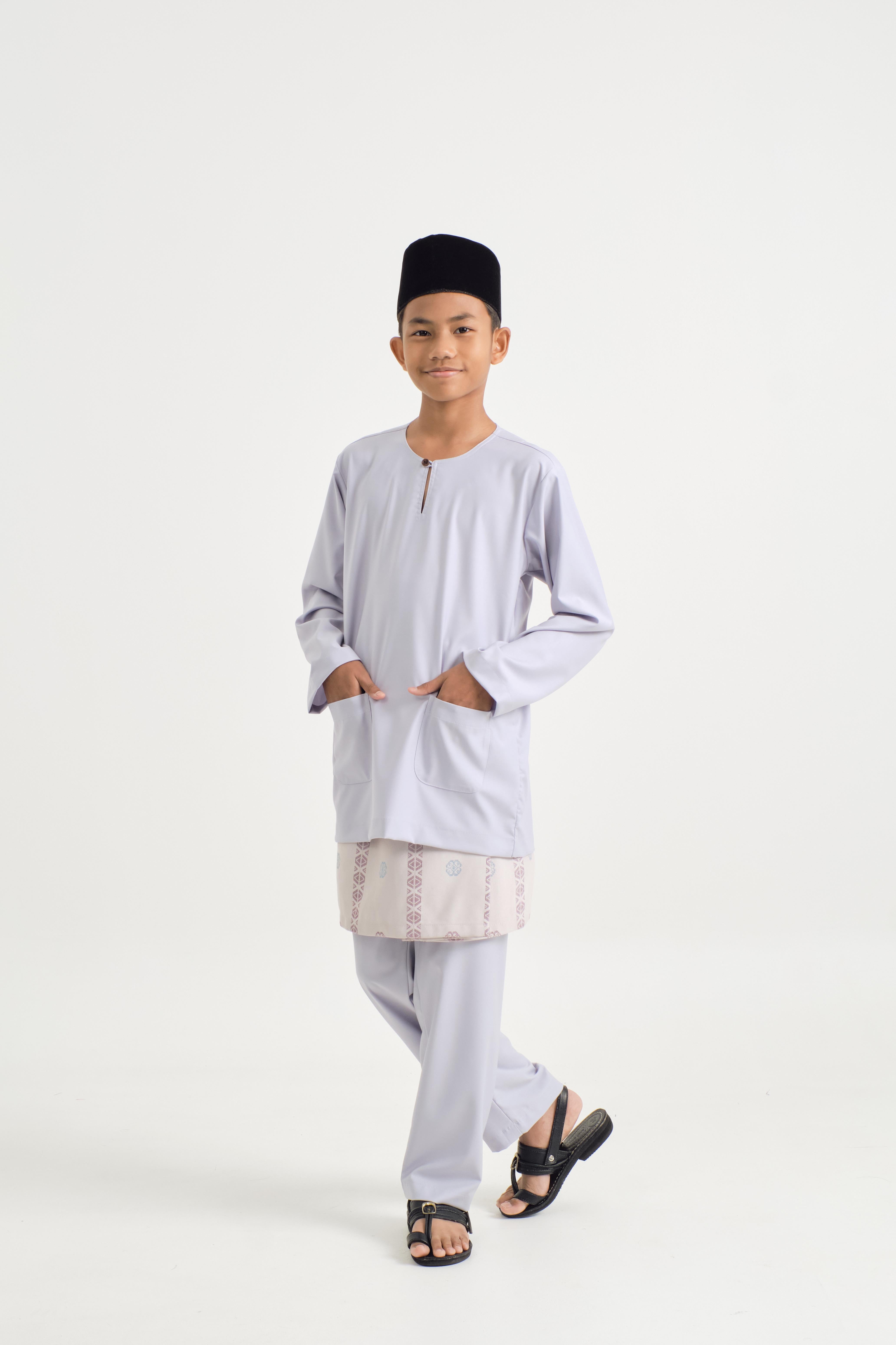 Patawali Boys Baju Melayu Teluk Belanga - Pale Plum