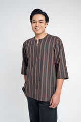 Palong Loose Fit Men Top Quarter - Dark Grey