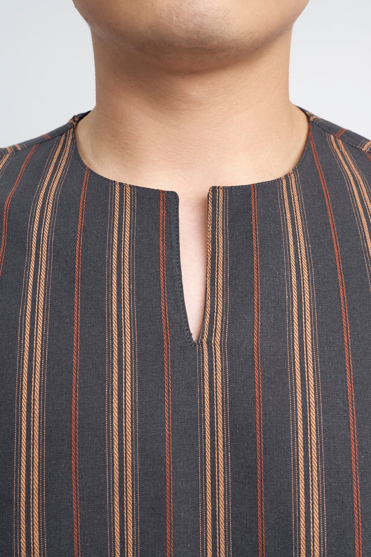 Palong Loose Fit Men Top Quarter - Dark Grey