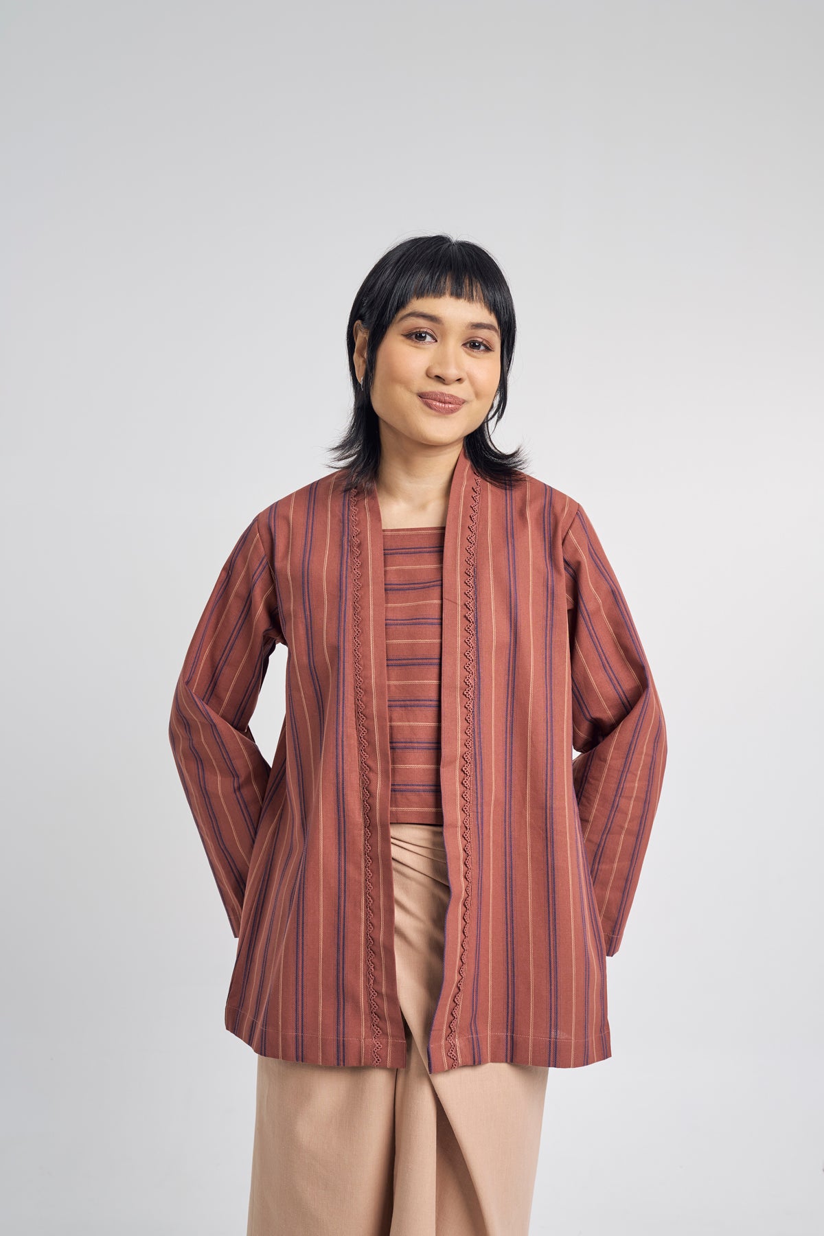 Palong Women Kebaya Pendek - Auburn Brown