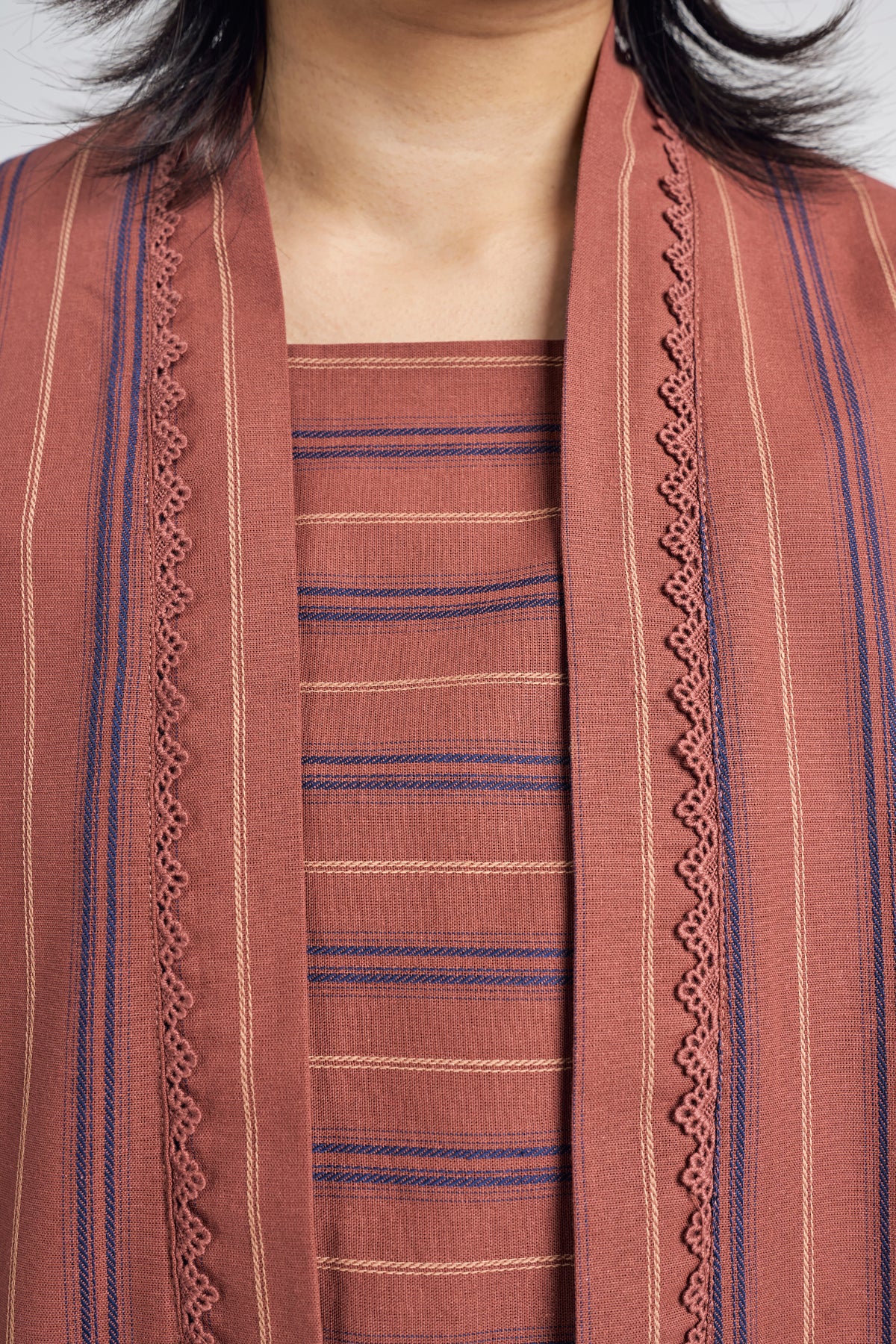 Palong Women Kebaya Pendek - Auburn Brown