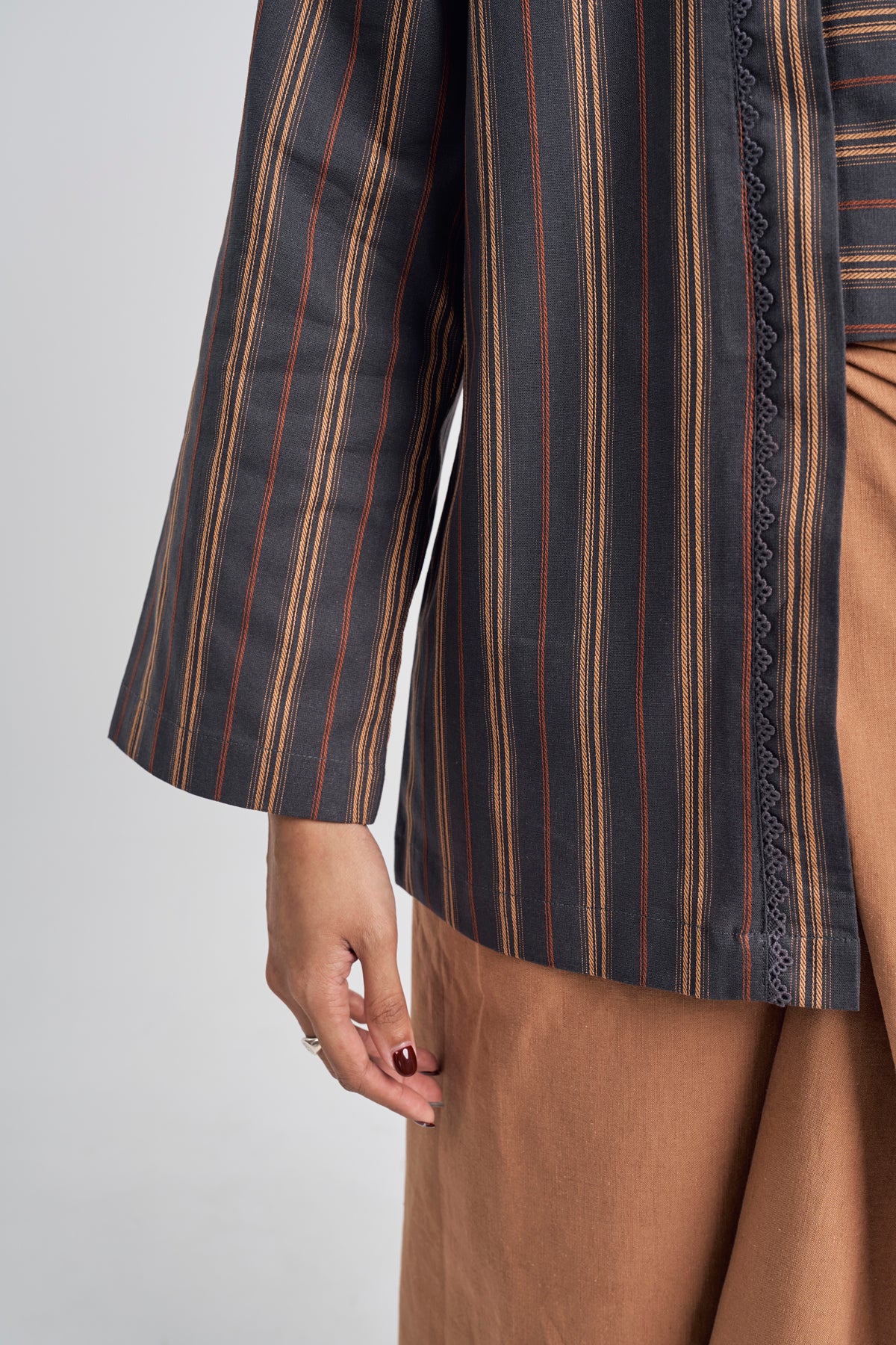 Palong Women Kebaya Pendek - Dark Grey