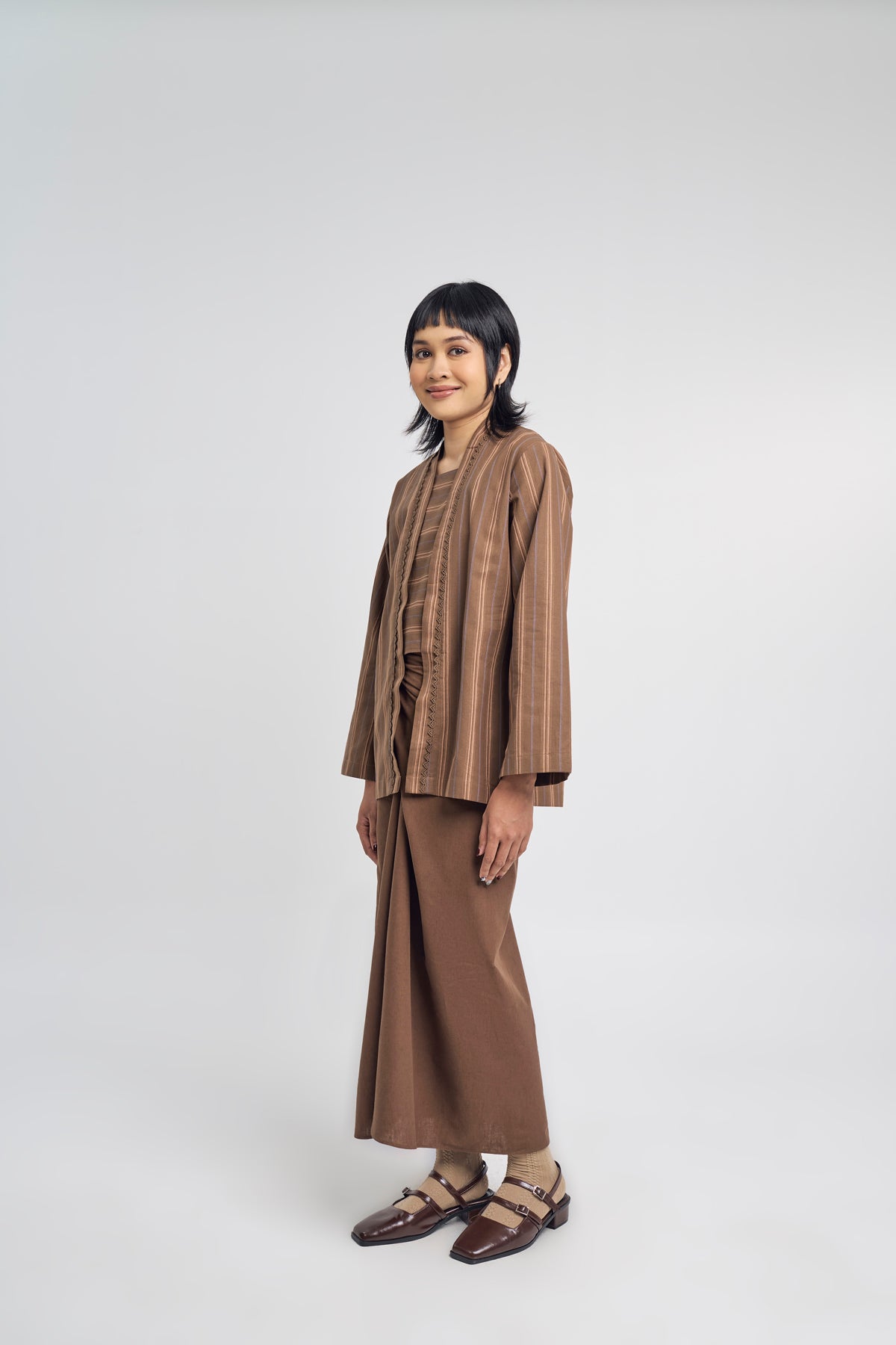 Palong Women Kebaya Pendek - Walnut Brown